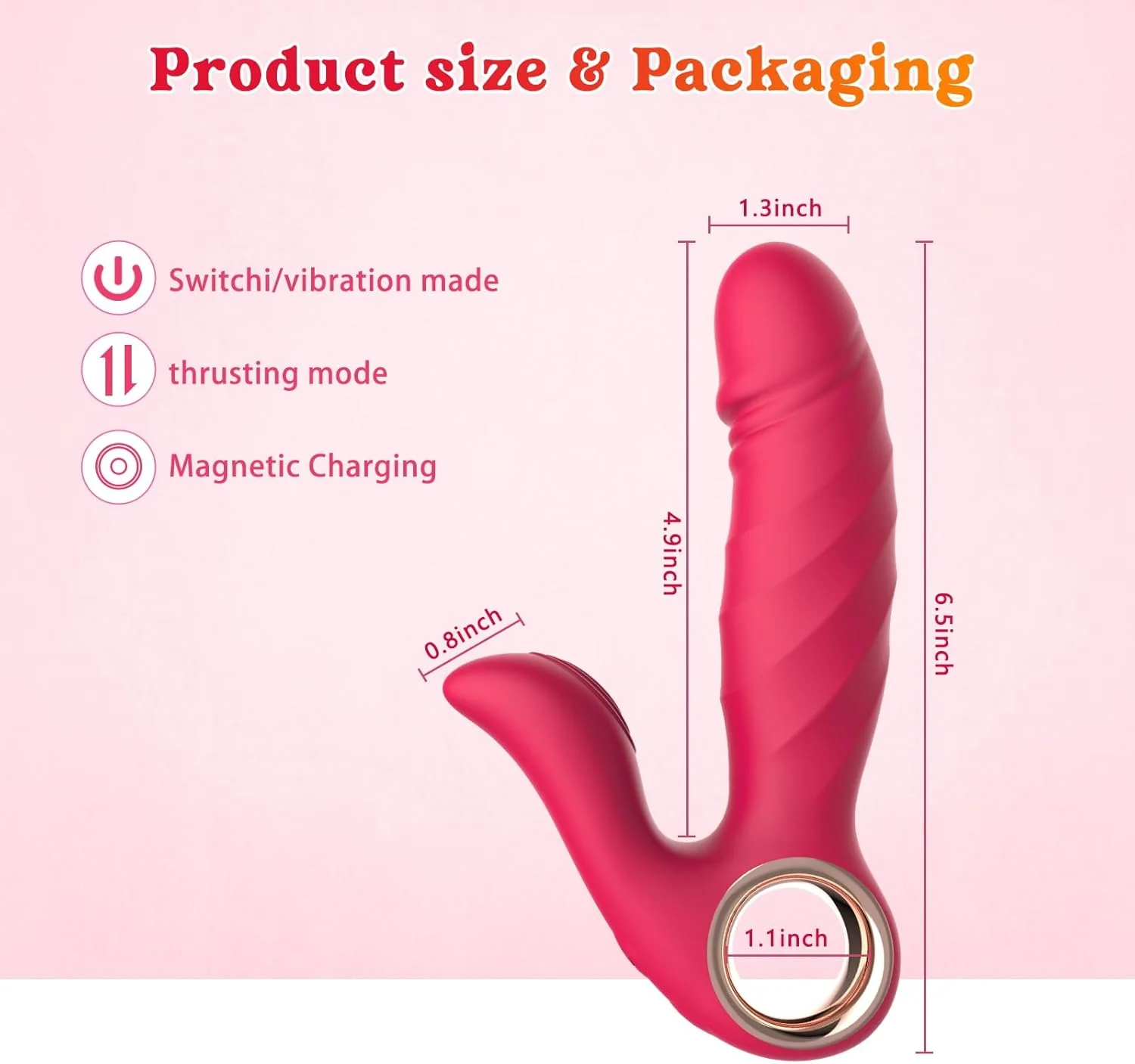 DualMotion 2-in-1 Thrusting & Vibrating G-Spot Clitoral Vibrator | Waterproof & Quiet - Image 5