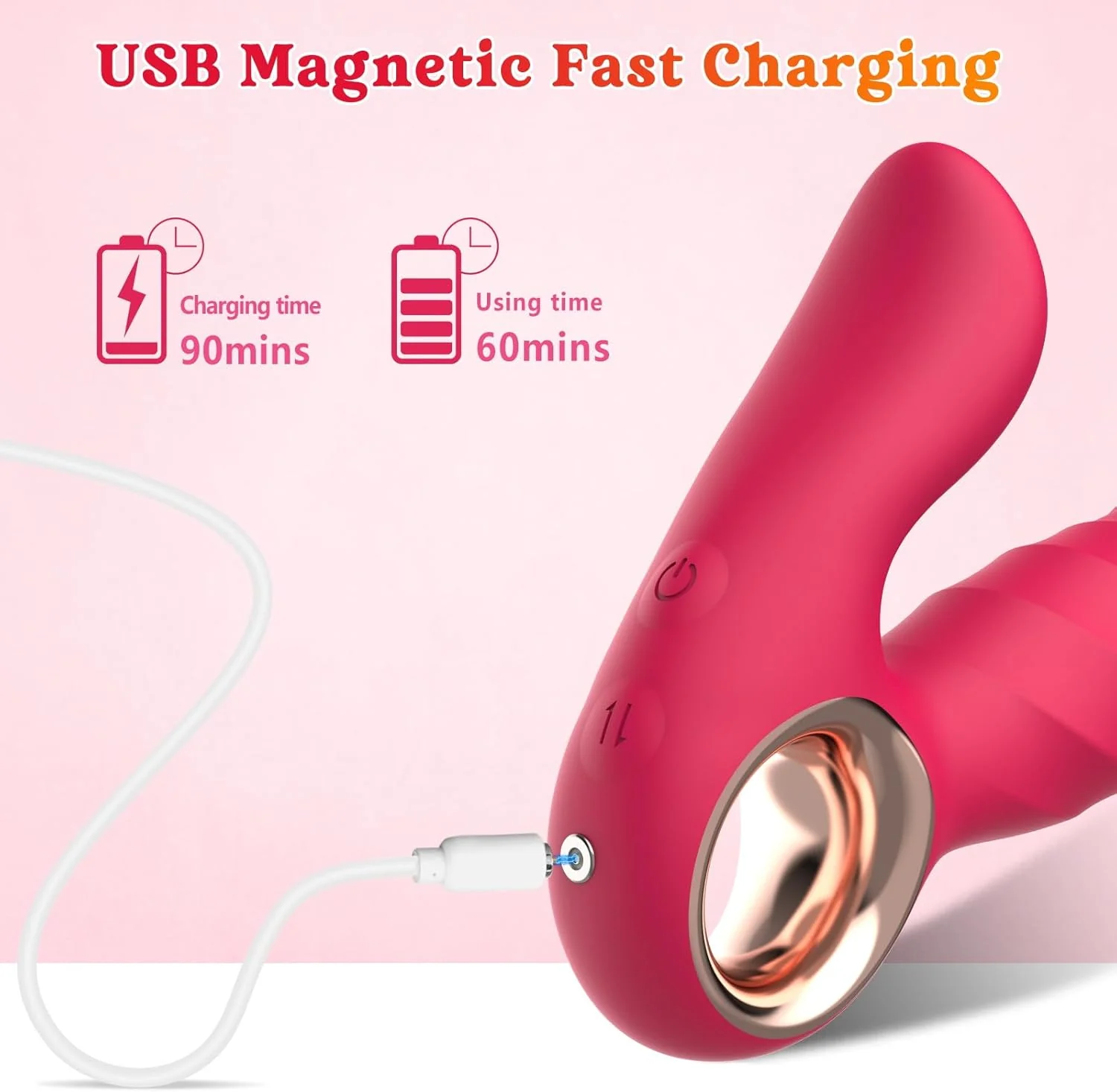 DualMotion 2-in-1 Thrusting & Vibrating G-Spot Clitoral Vibrator | Waterproof & Quiet - Image 6