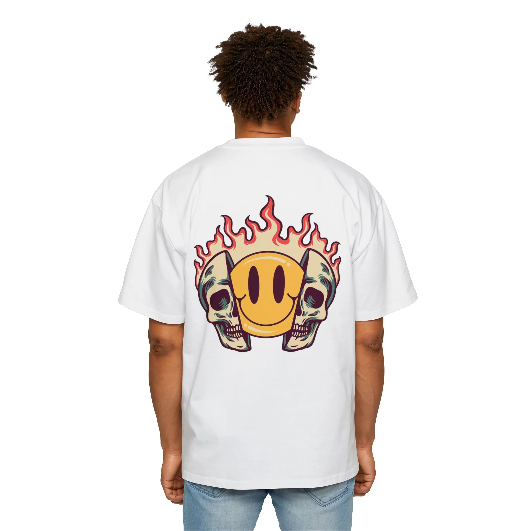 EA Men's Fire Emoji Oversized Tee - Image 5