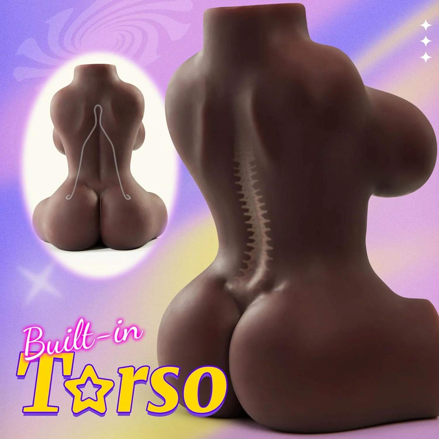 NoireX Ebony Sex Doll Torso 3-in-1 Dual Channel - Image 4