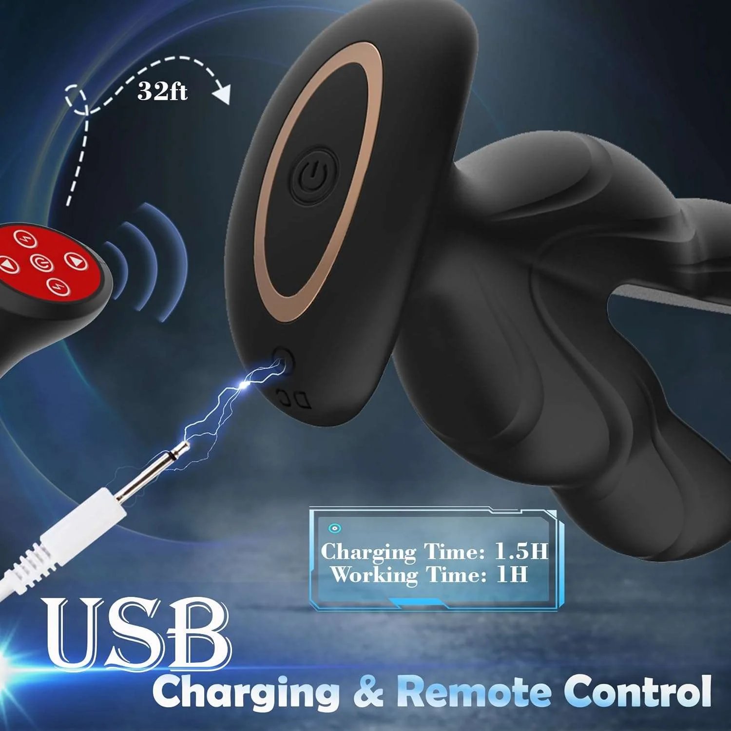 PowerSurge Electric Shock Anal Vibrating Plug - Image 6