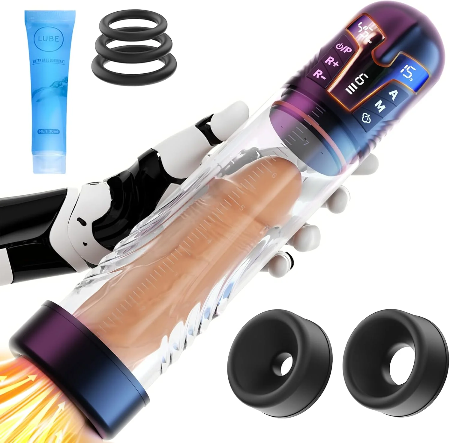 SpartaFlow Electric Penis Pump 3 Modes LED Display