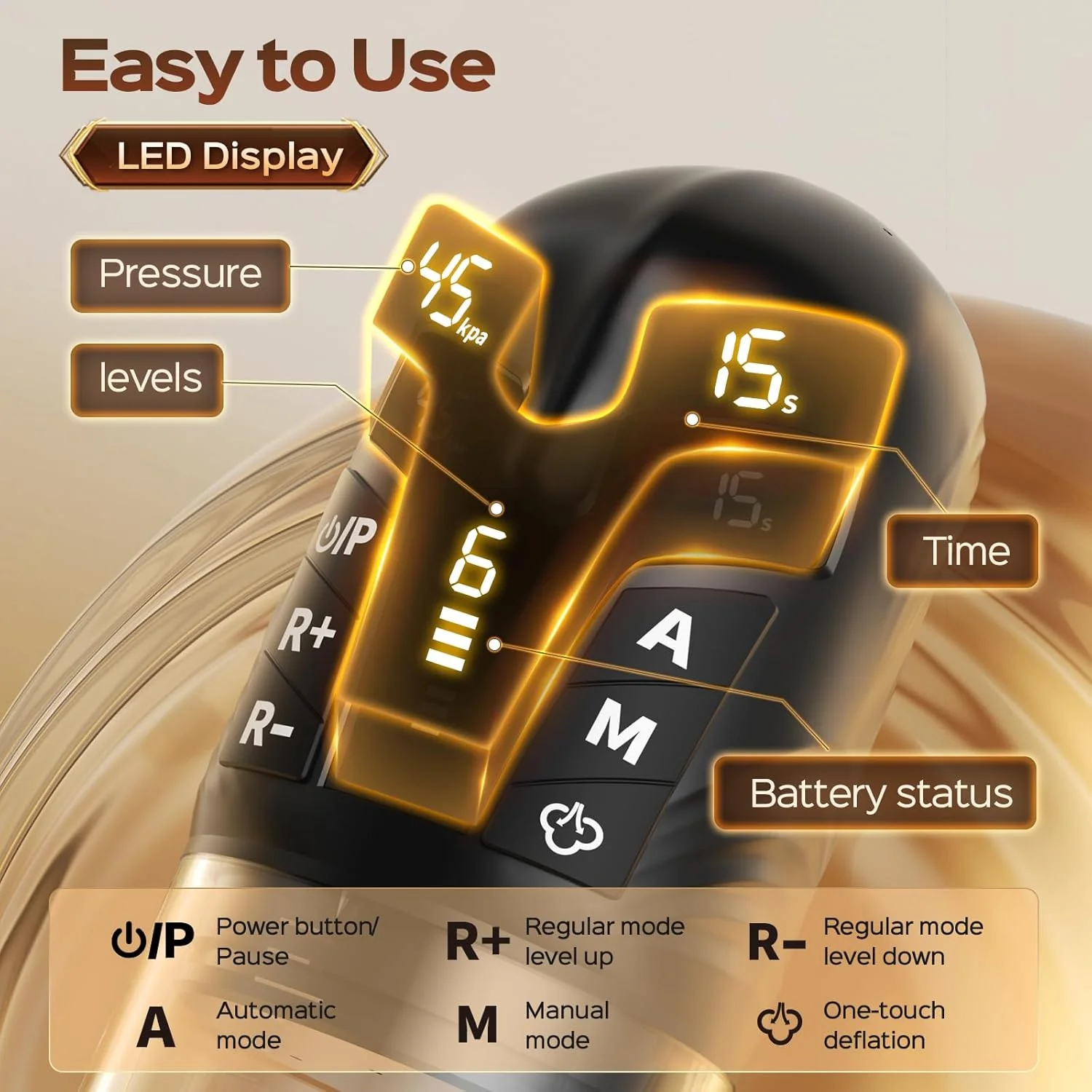 SpartaFlow Electric Penis Pump 3 Modes LED Display - Image 2
