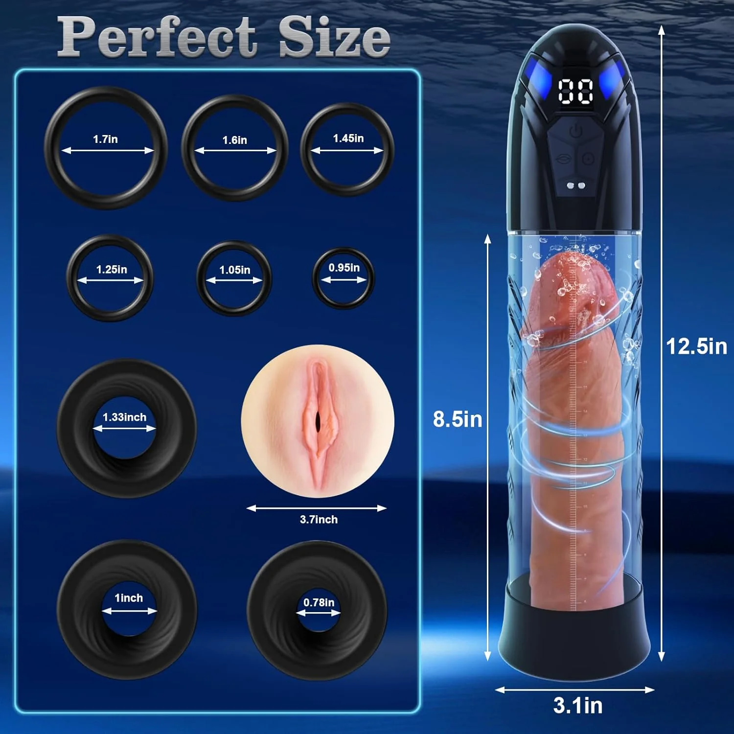 HyperFlux Electric Penis Pump 10 Modes Dual Function - Image 5