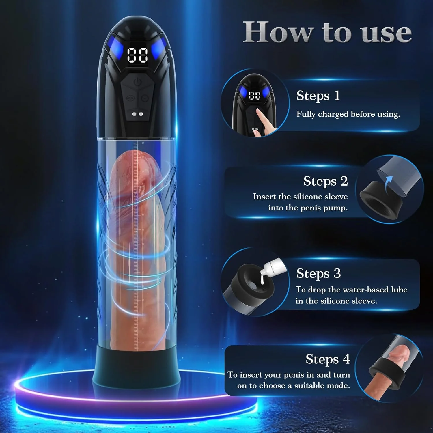 HyperFlux Electric Penis Pump 10 Modes Dual Function - Image 7