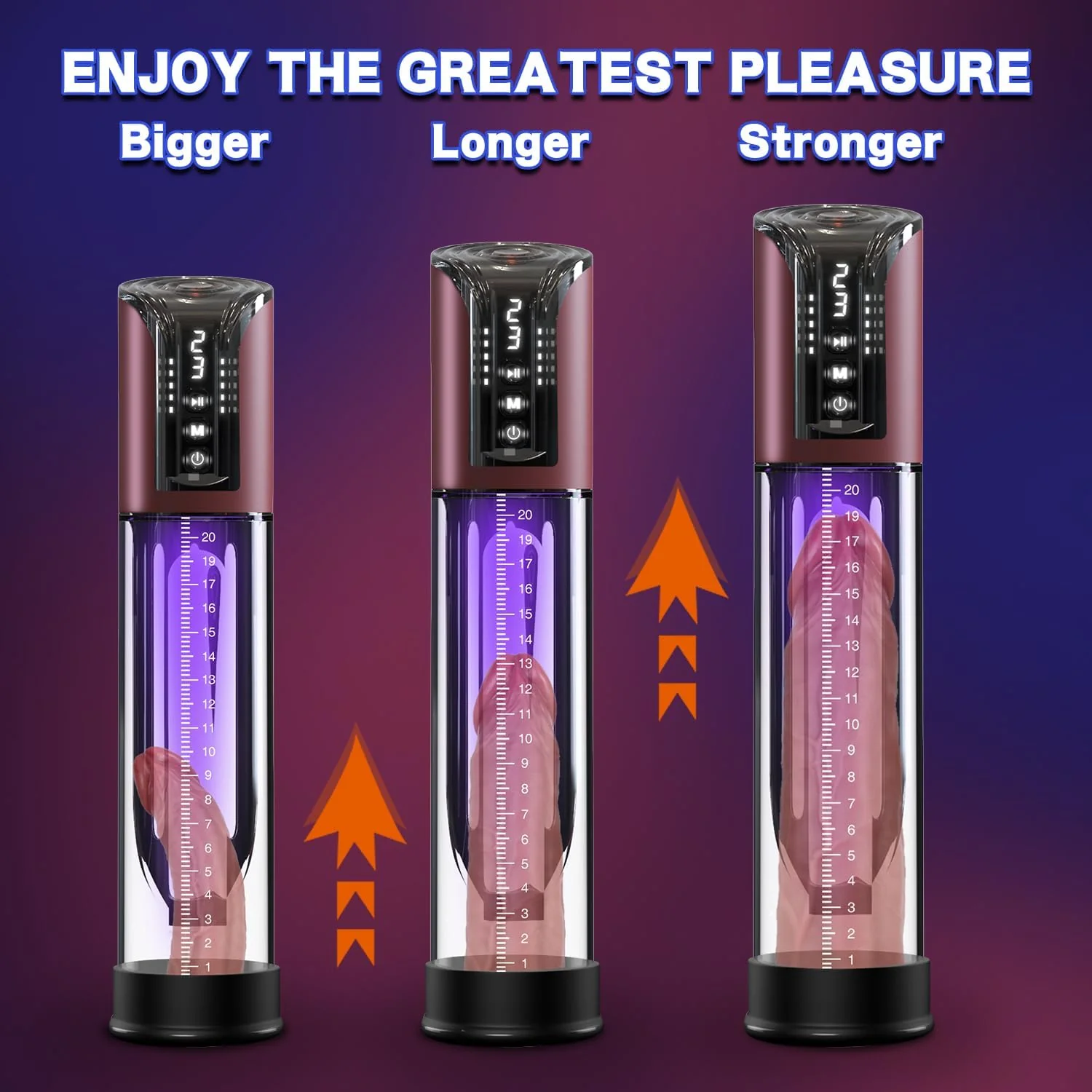 TitanReach Electric Penis Pump 4 Modes 10.6" Tube - Image 3