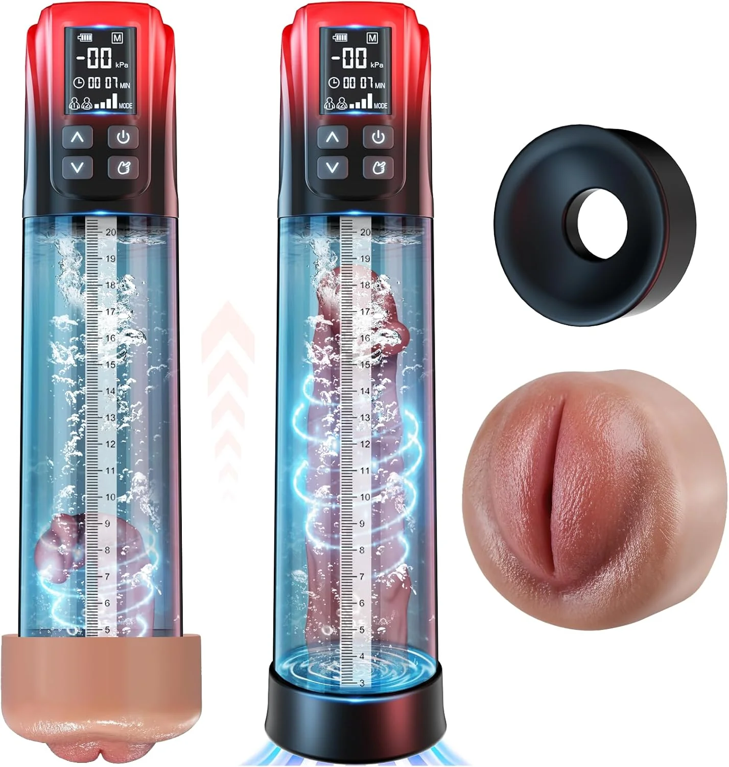 PulseCoreX Electric Penis Pump 5 Modes Display