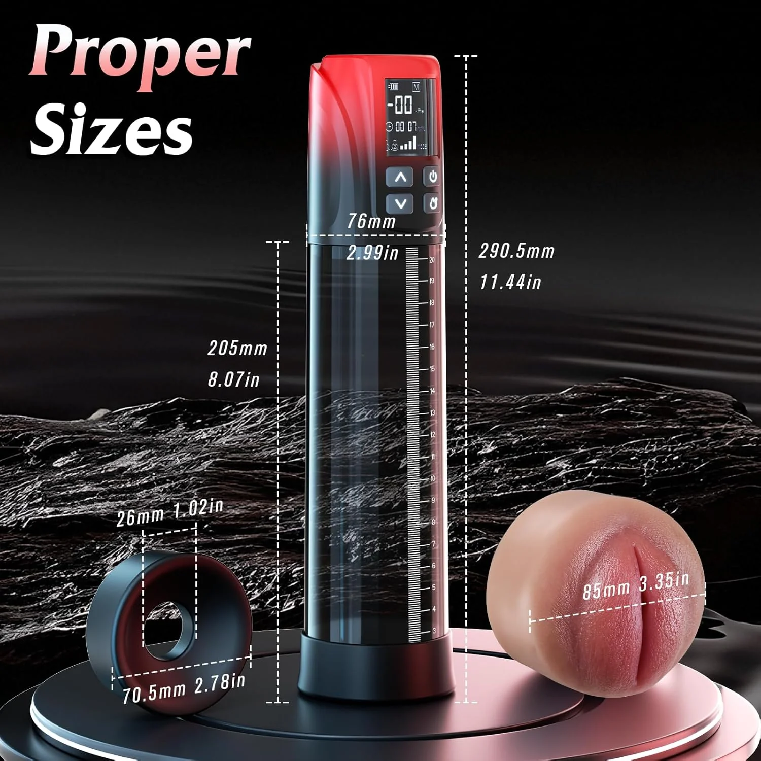 PulseCoreX Electric Penis Pump 5 Modes Display - Image 7
