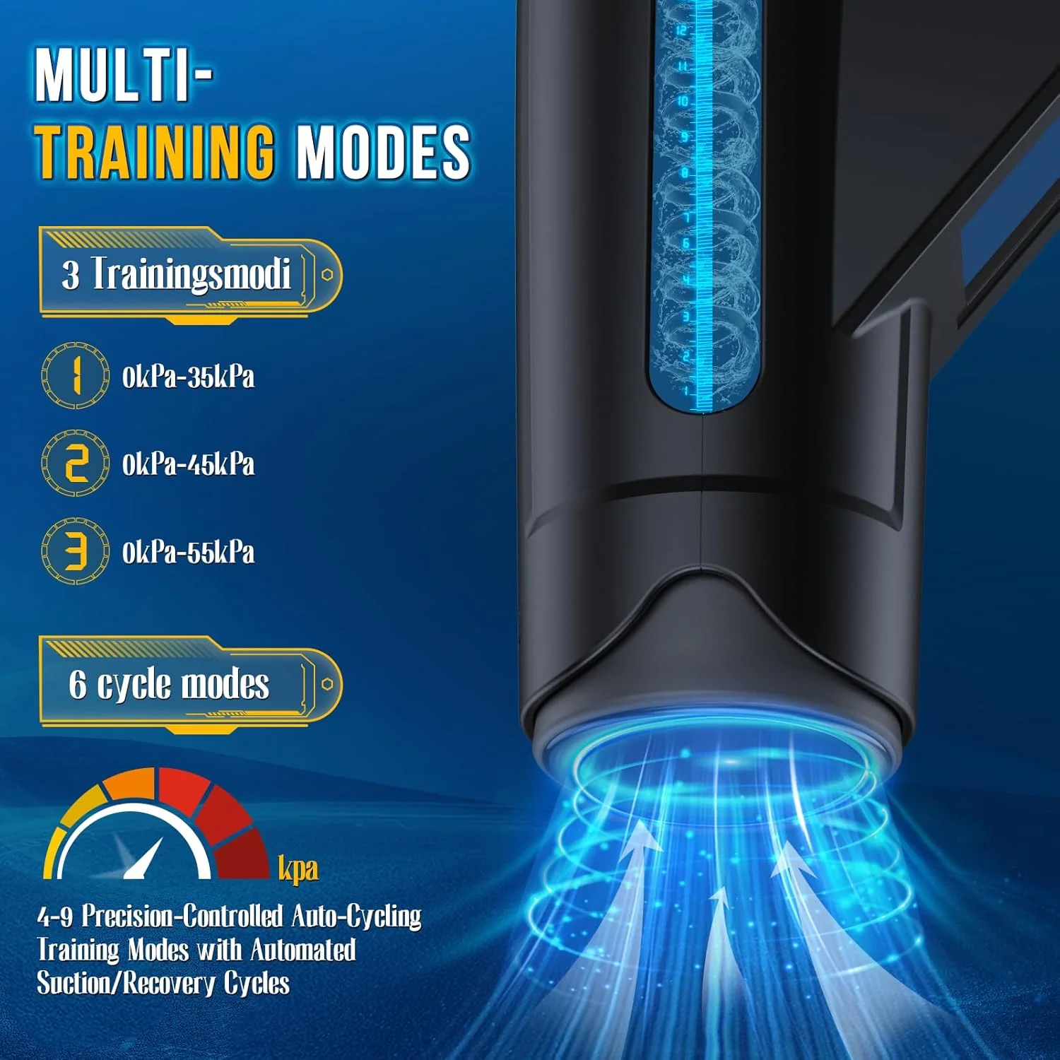 AquaPulse Penis Pump 9 Modes Waterproof Trainer - Image 6