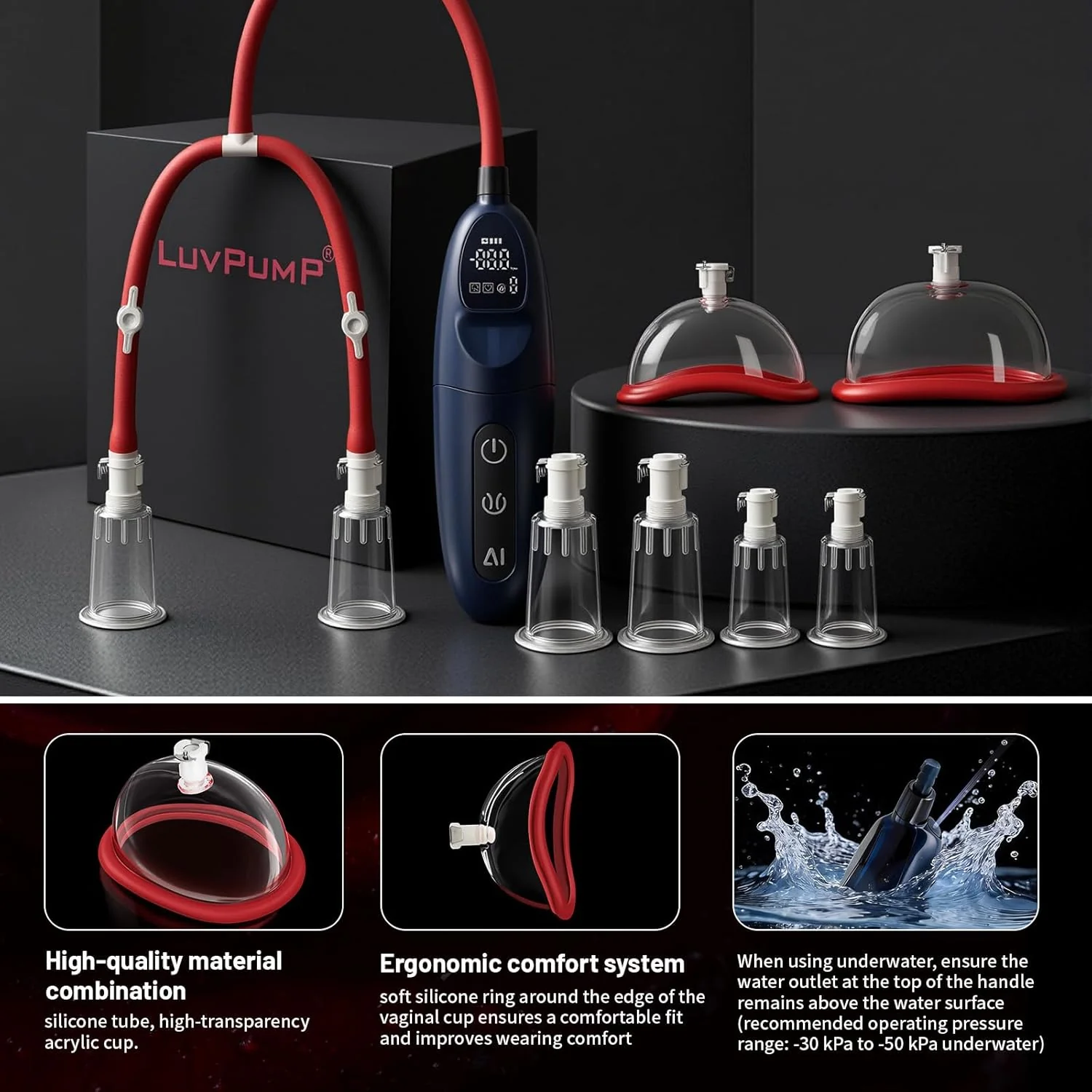 VelatriX Electric Pussy Pump 8 Cup Kit - Image 5