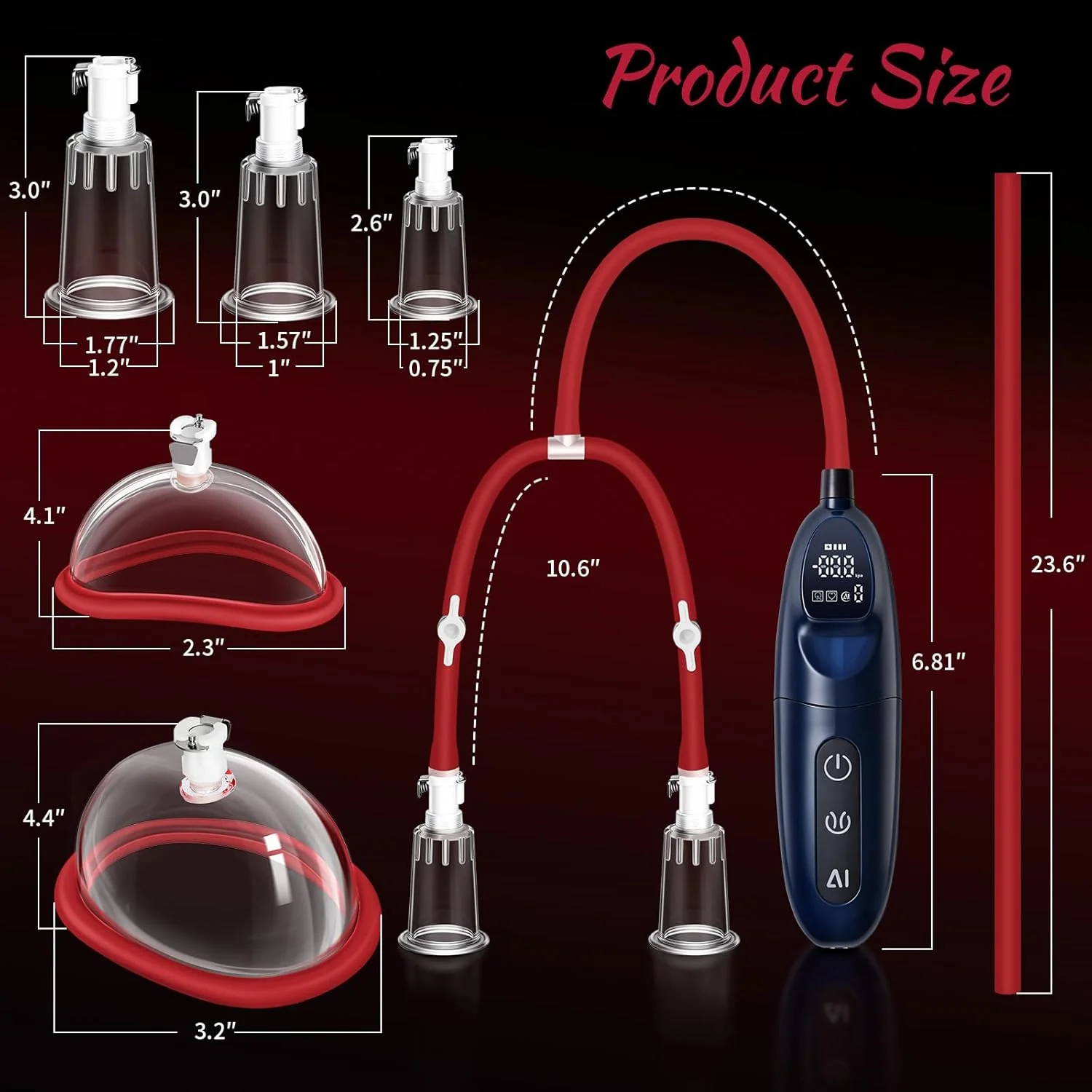 VelatriX Electric Pussy Pump 8 Cup Kit - Image 6