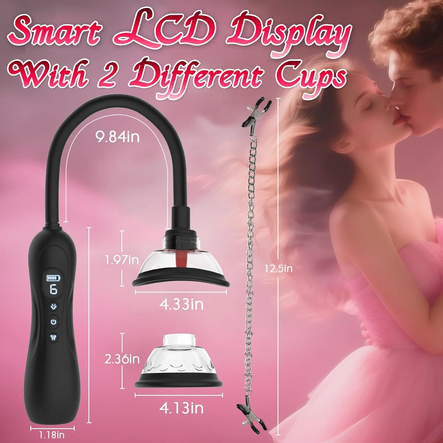 LuxePulse Electric Pussy Pump 6 Suction 9 Modes - Image 9