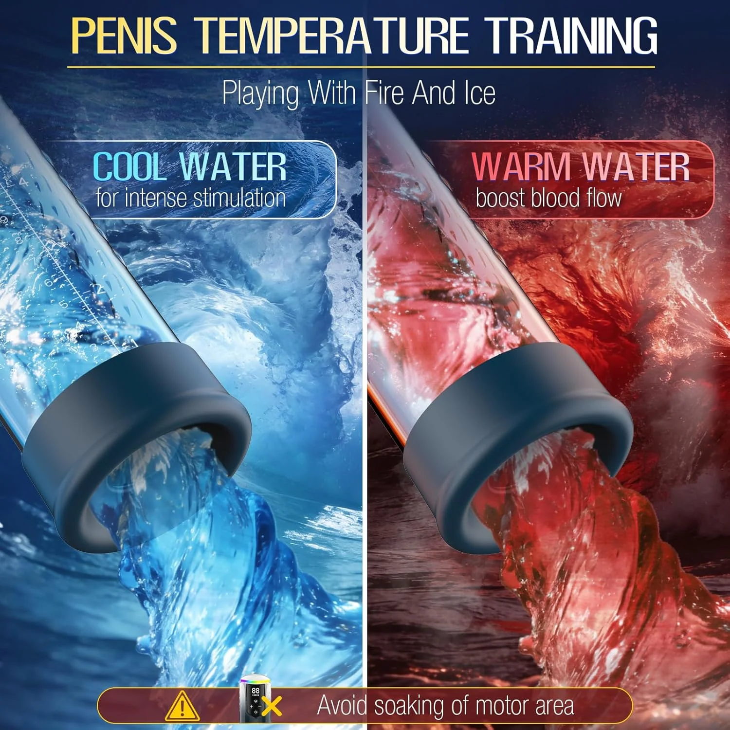 AquaBurst Penis Pump 5 Modes Burst LCD Display - Image 5