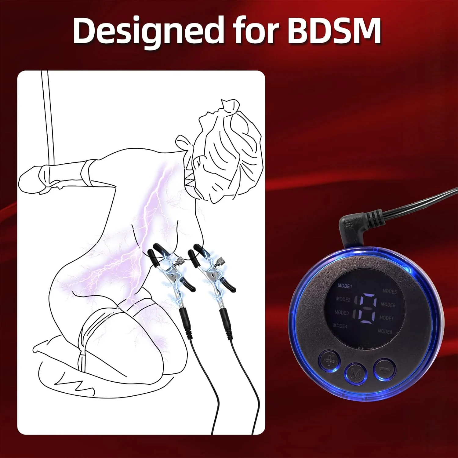 ShockChain Electric Shock Nipple Clamp Chain BDSM Toy - Image 3