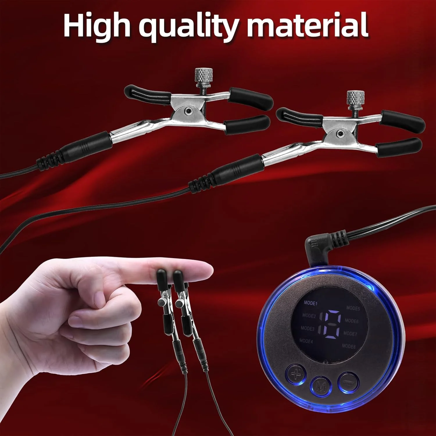 ShockChain Electric Shock Nipple Clamp Chain BDSM Toy - Image 5