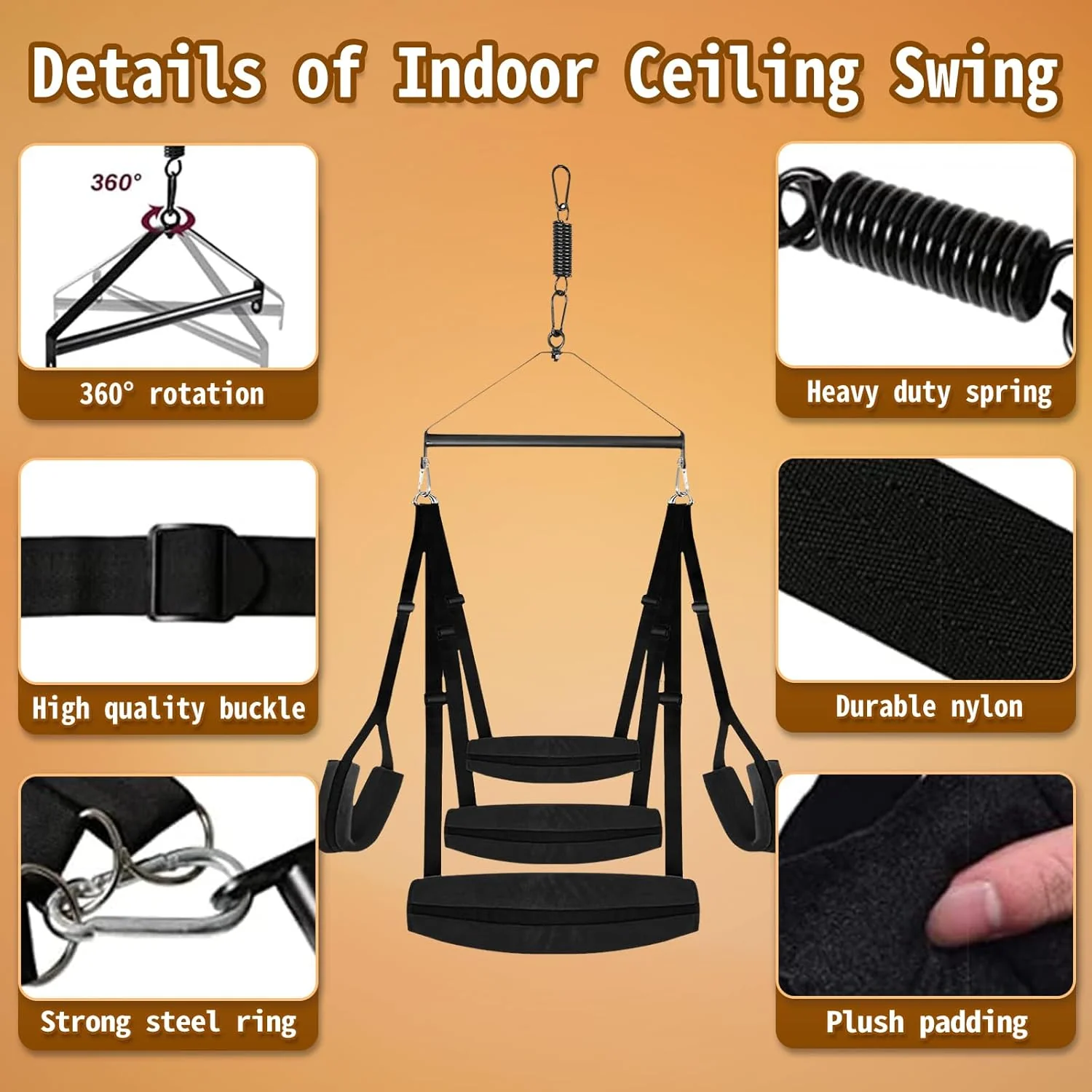 SpireX Spinning Ceiling Sex Swing 300lb Kit - Image 4