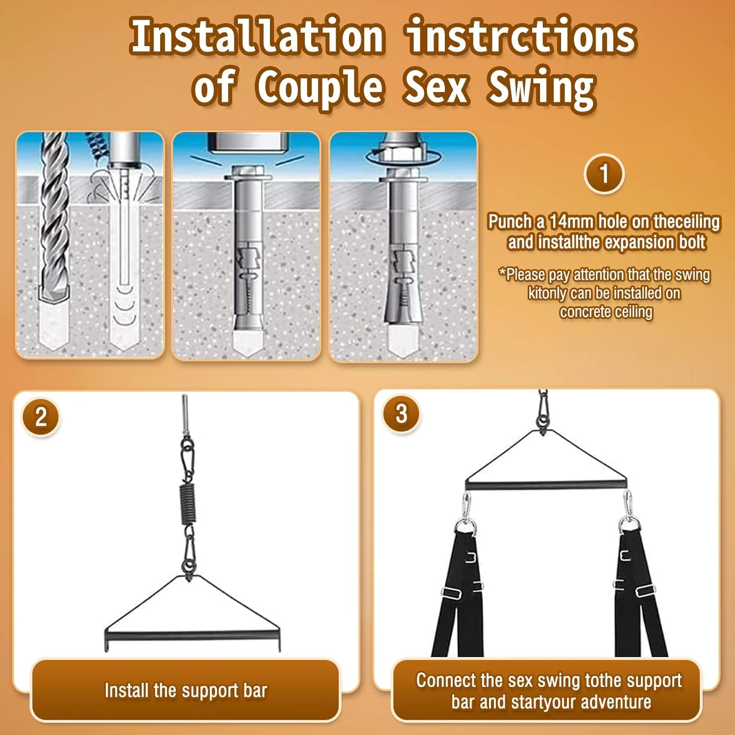 SpireX Spinning Ceiling Sex Swing 300lb Kit - Image 6