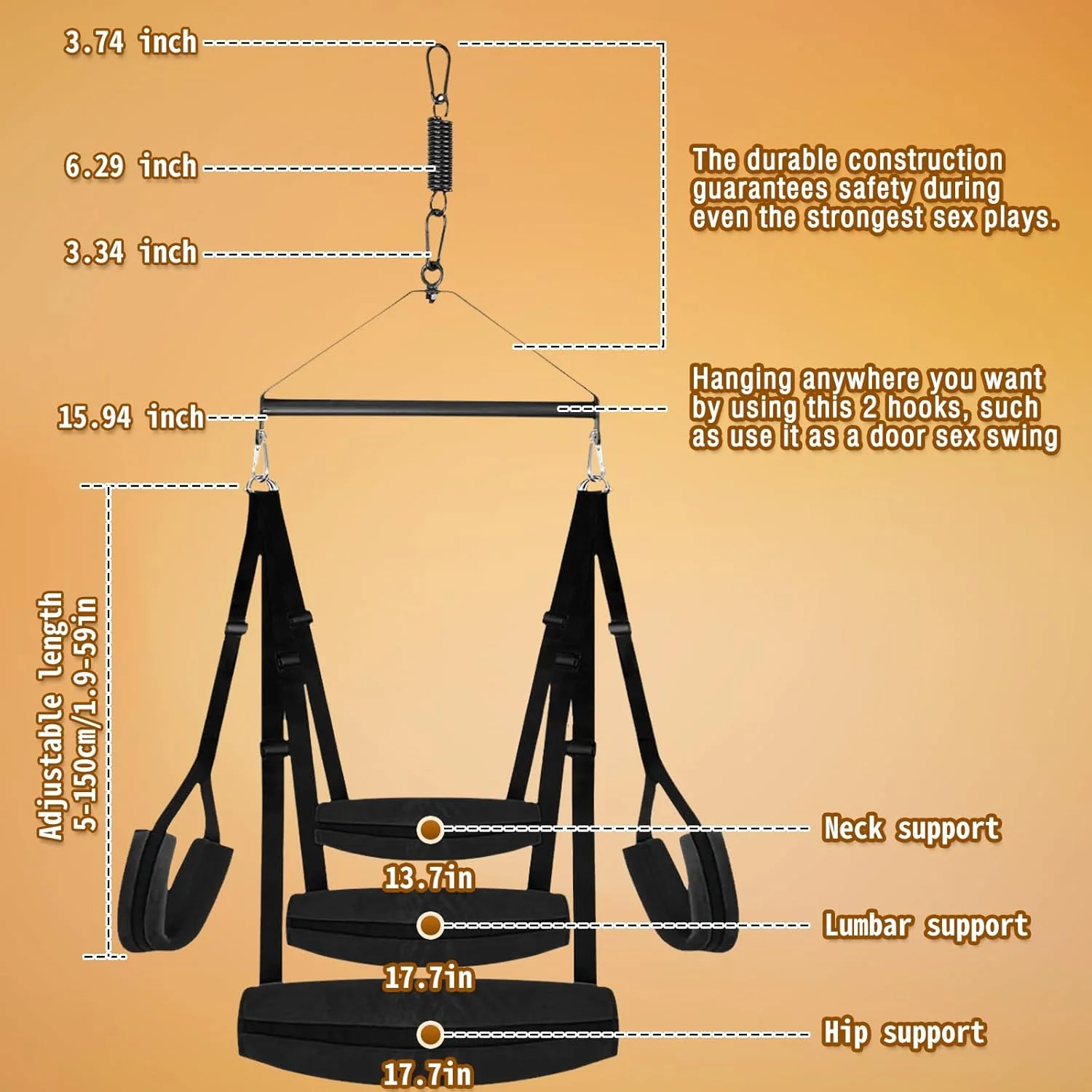 SpireX Spinning Ceiling Sex Swing 300lb Kit - Image 7