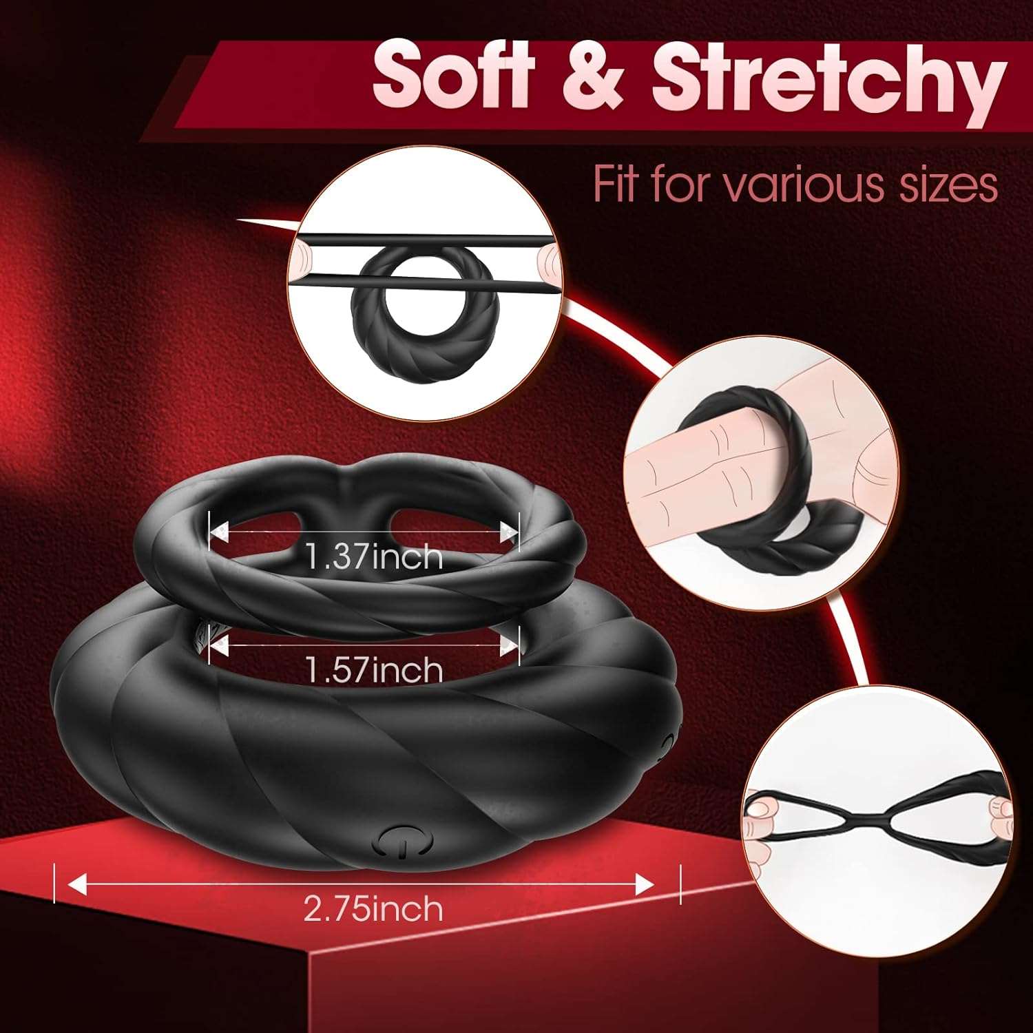 VibeCircle Dual Stimulation Penis Ring - Image 4