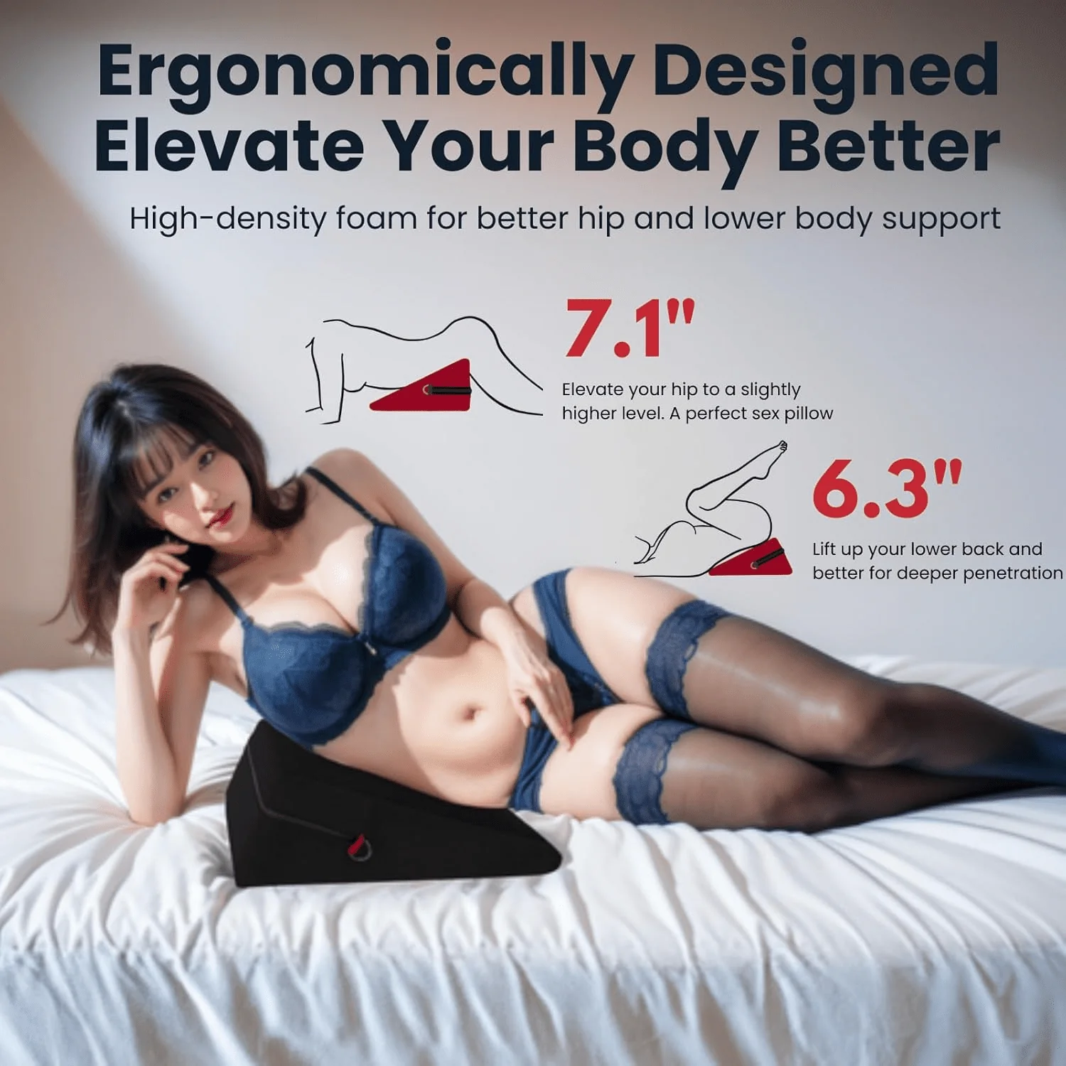 ElevateBond 30° Foam Positioning Sex Pillow with Handcuffs - Image 3