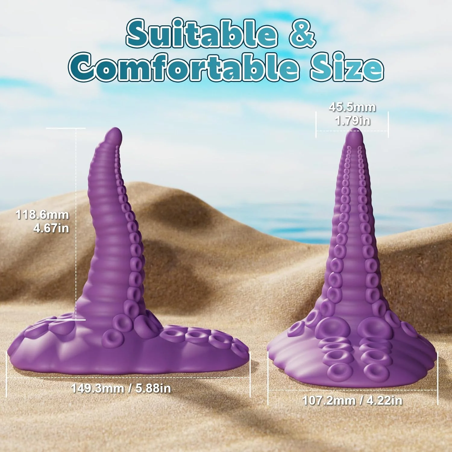 EuphorWave Fantasy Monster Tentacle Dildo | Vibrating, Waterproof, Powerful Suction Cup - Image 6