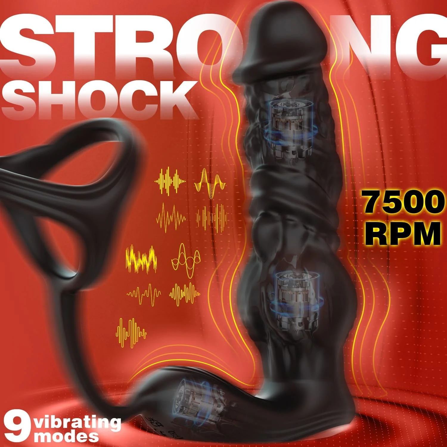 HyperThrust Thrusting Prostate Massager Cock Ring 9 Modes App Remote - Image 4