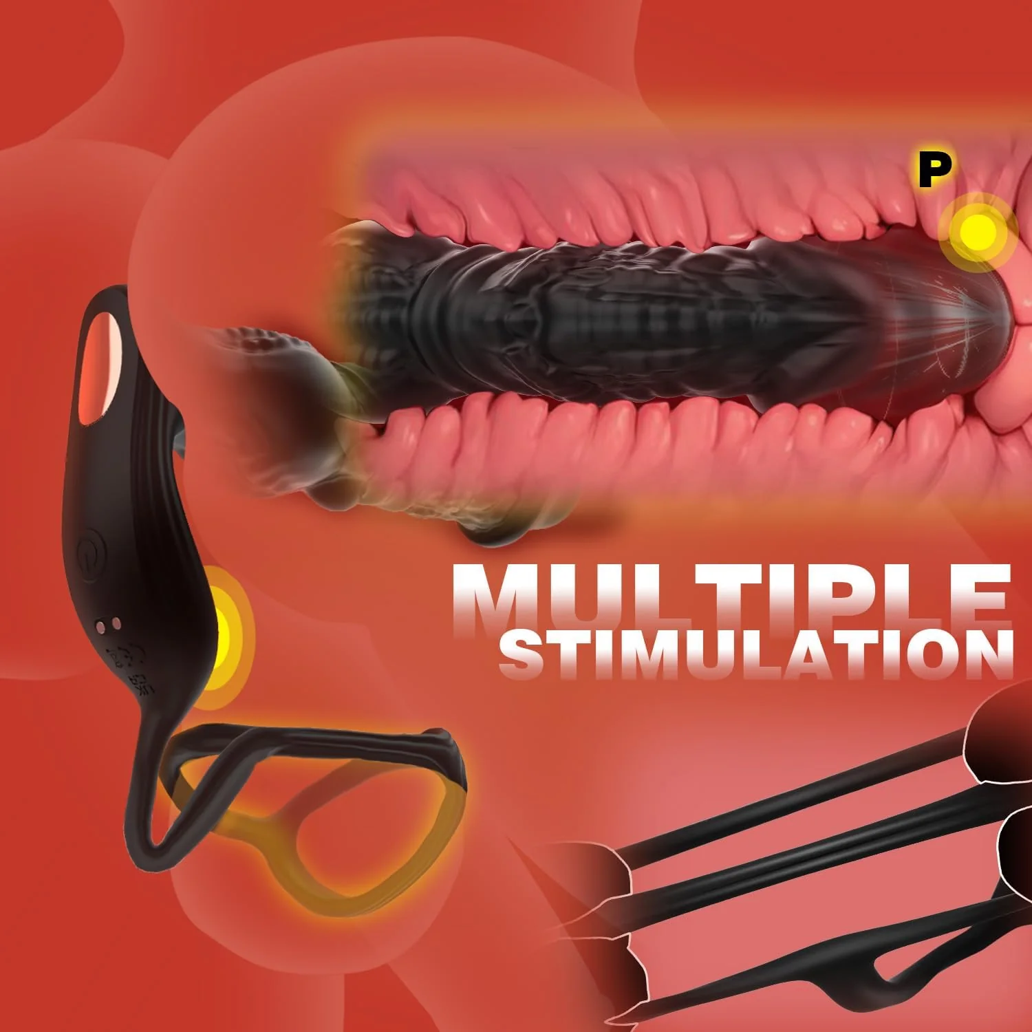 HyperThrust Thrusting Prostate Massager Cock Ring 9 Modes App Remote - Image 5
