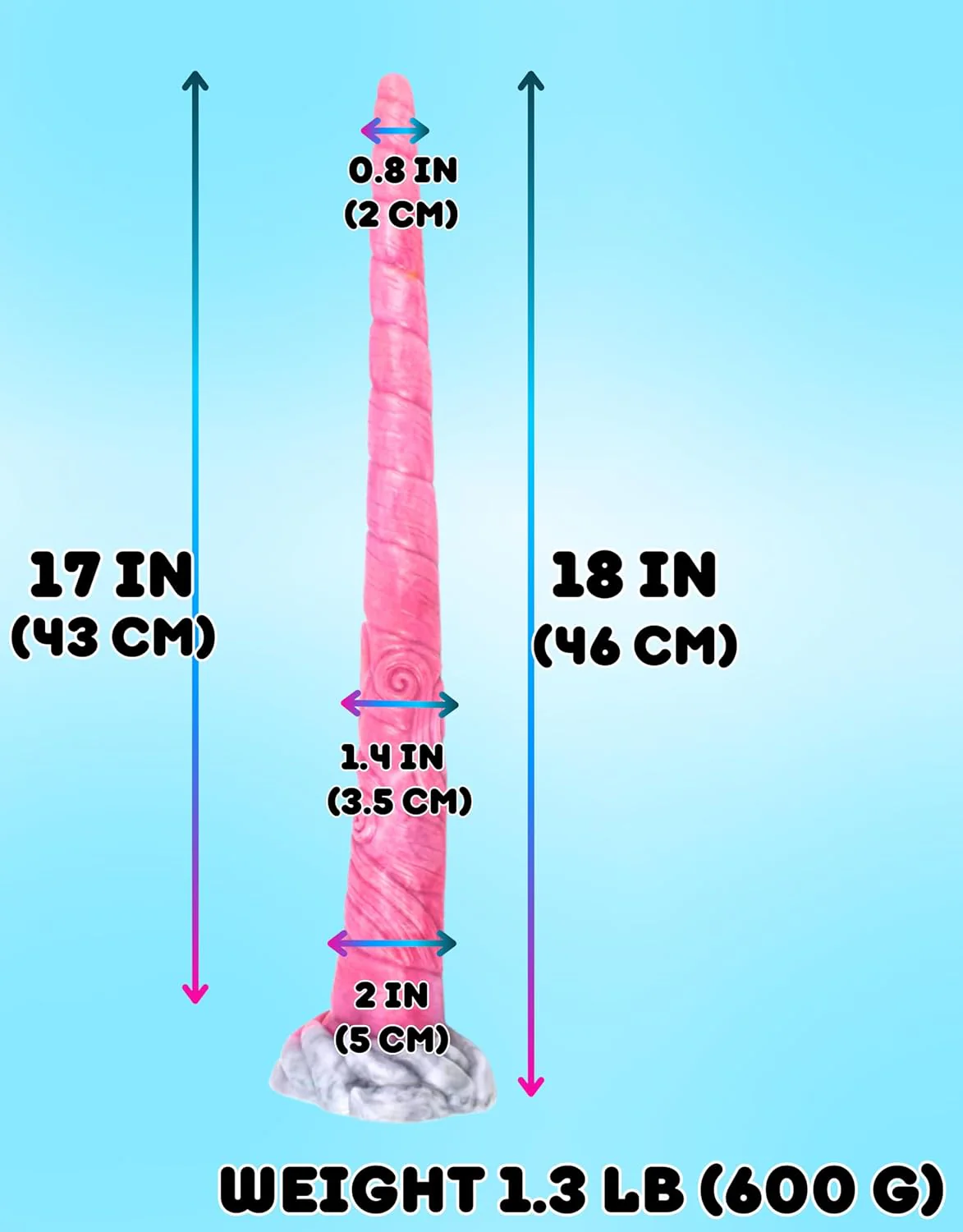 FawnAllure 18" Extra Long Thin Dildo - Image 7