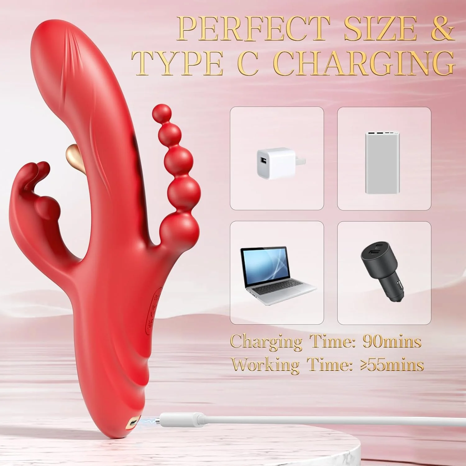 FawnTouch G-Spot Rabbit Dildo Vibrator - Image 6