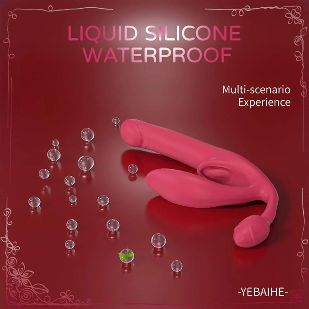 QuadSync Triple Head Strapless Strap On Vibrator - Image 6