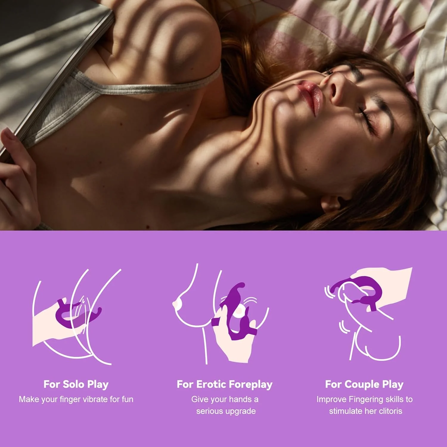 FlexPulse Rabbit Finger Vibrator 10 Modes Quiet Waterproof - Image 3