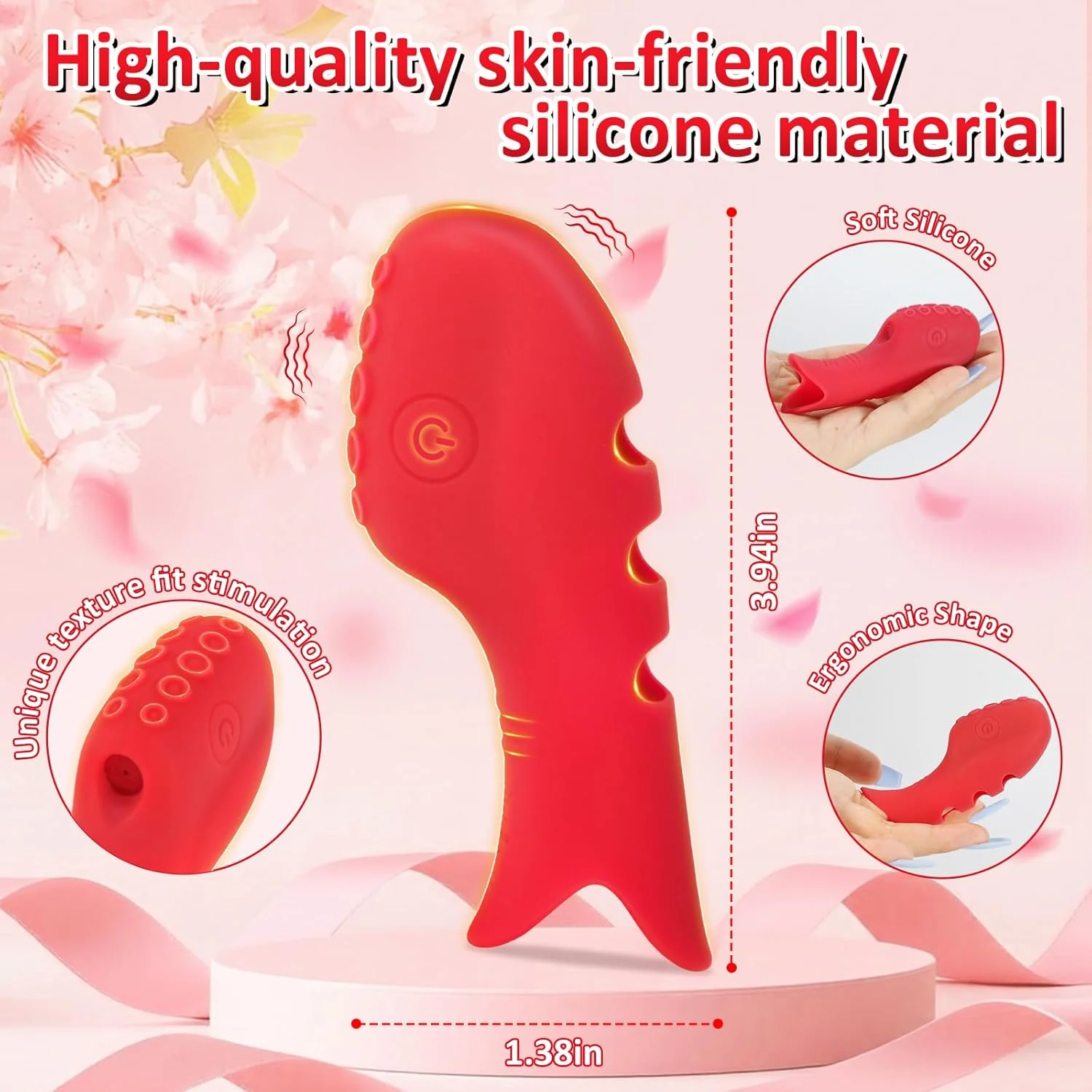 OctaPulse Mini Finger Vibrator 10 Modes Quiet Waterproof - Image 2