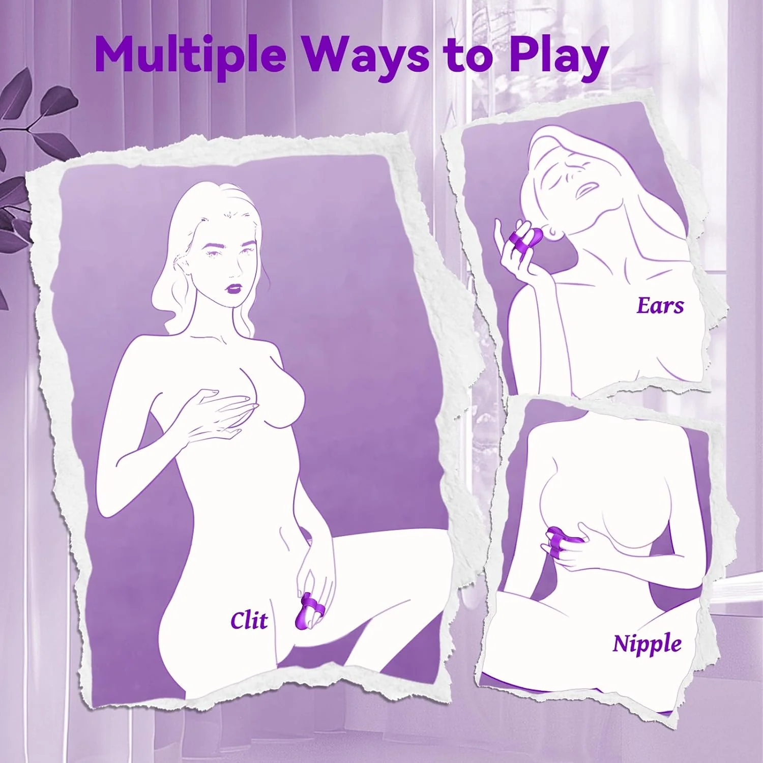 VioraX Finger Vibrator 10 Modes Waterproof Mini Purple - Image 4