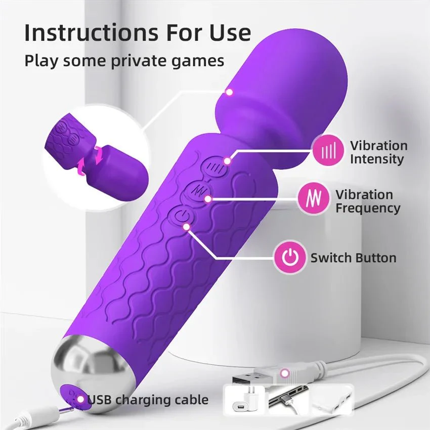 FlexiWave 20 Mode Wand Vibrator - Image 15