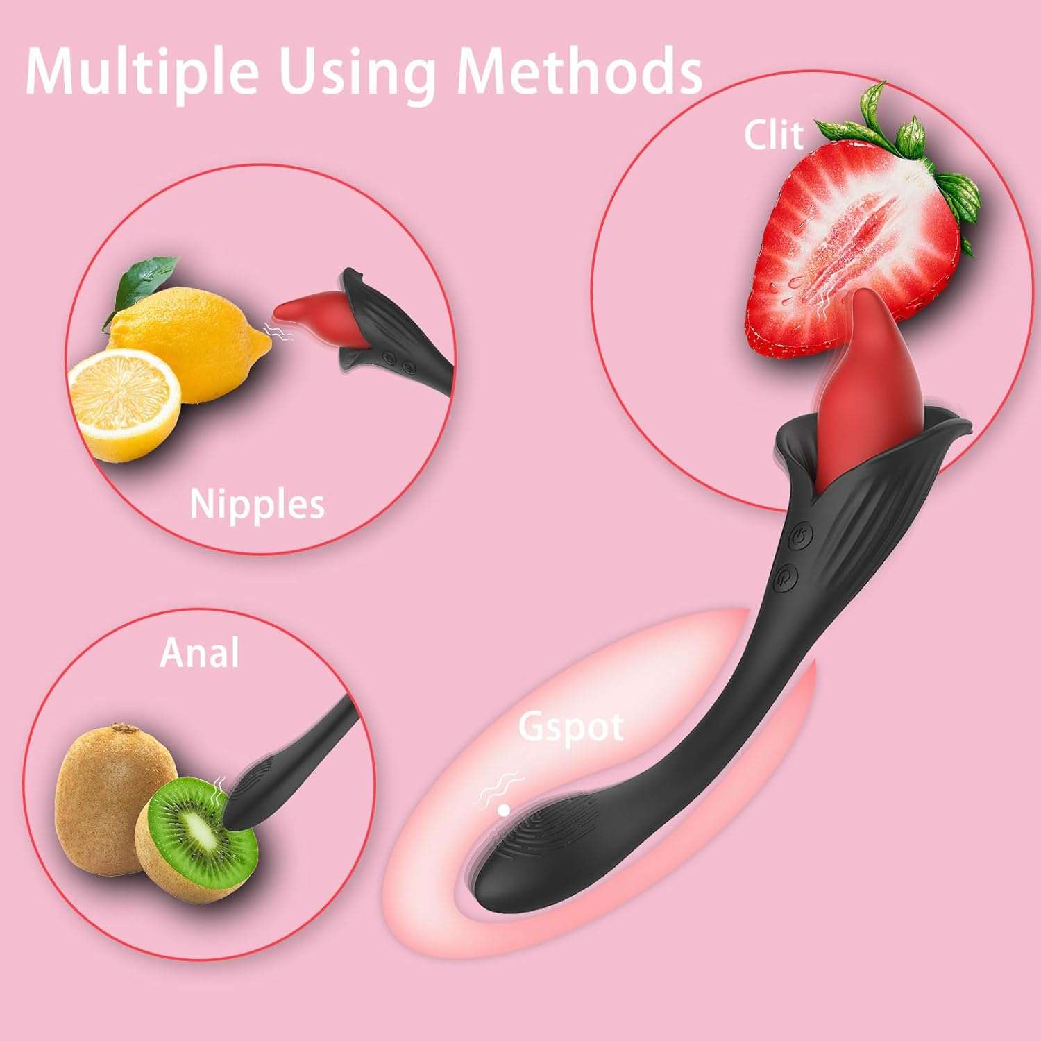 FloralDelight Rose Clitoral Stimulation Vibrator - Image 3