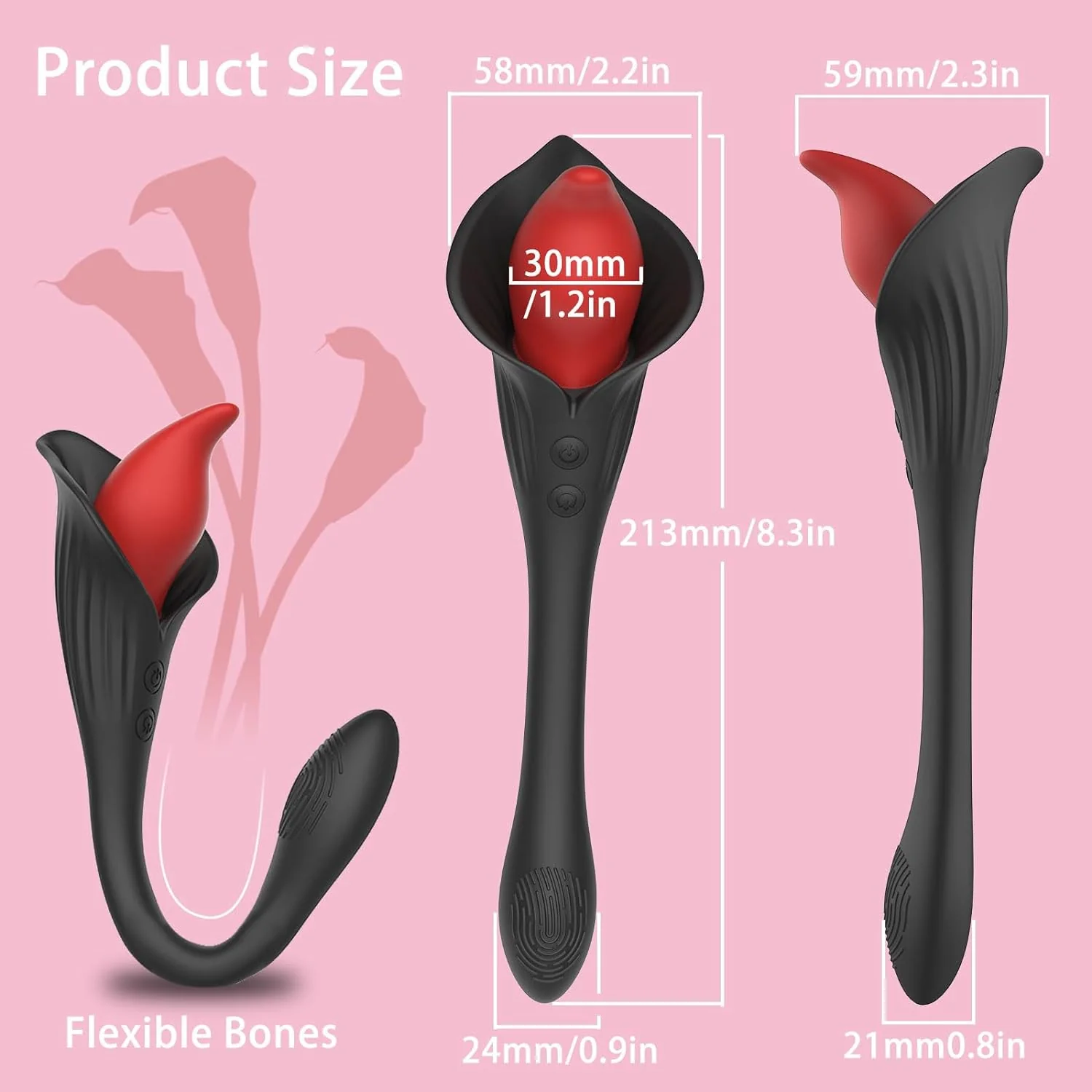 FloralDelight Rose Clitoral Stimulation Vibrator - Image 5