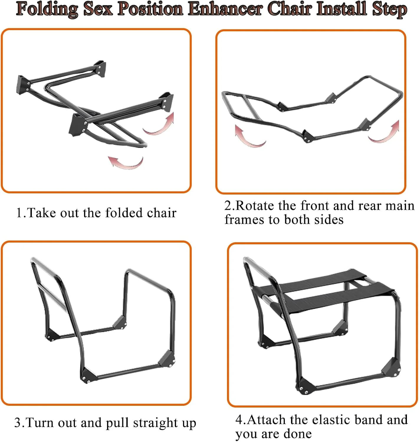ShadowFold Foldable Sex Chair with Dildo Mount - Image 3
