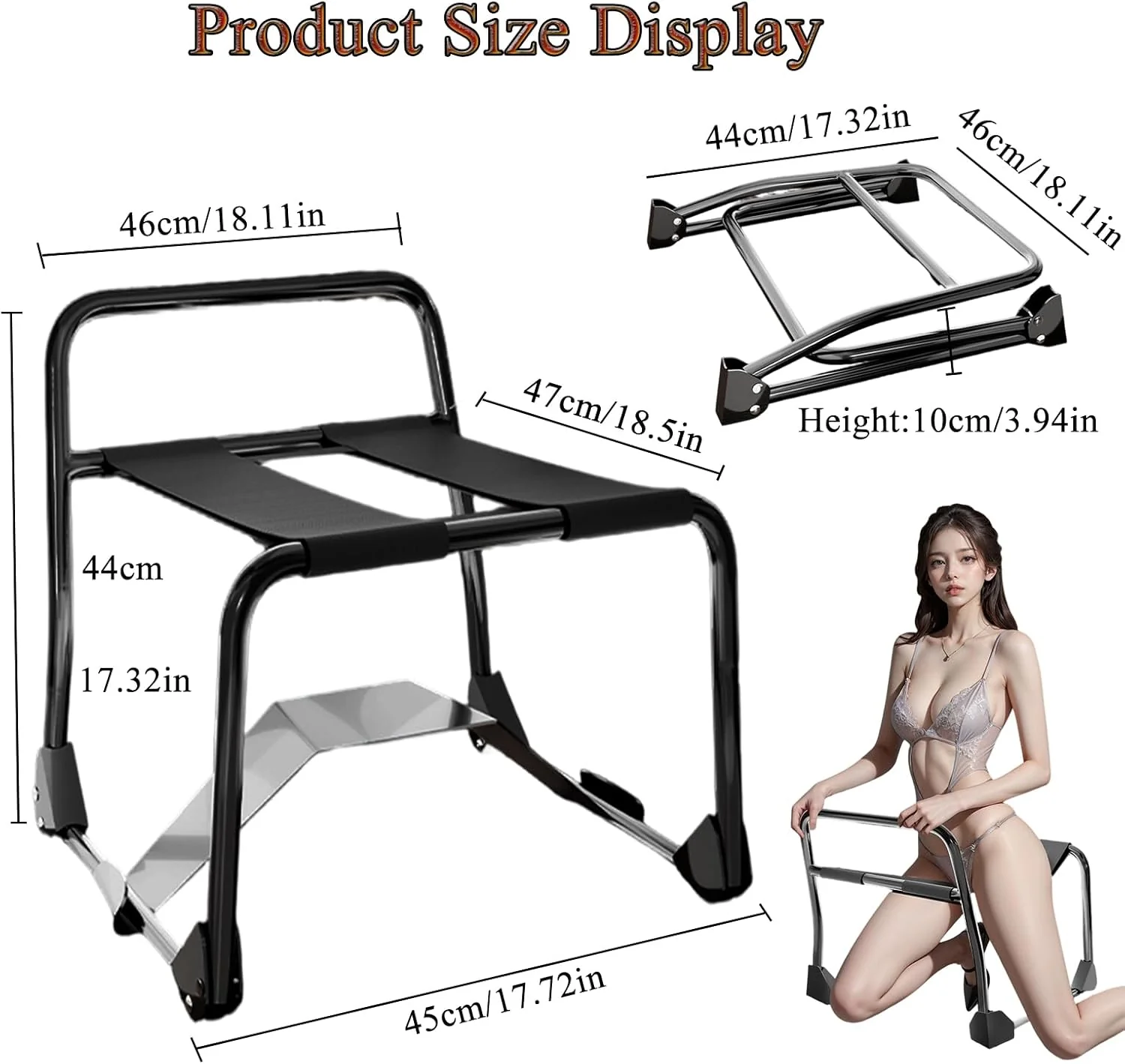 ShadowFold Foldable Sex Chair with Dildo Mount - Image 4