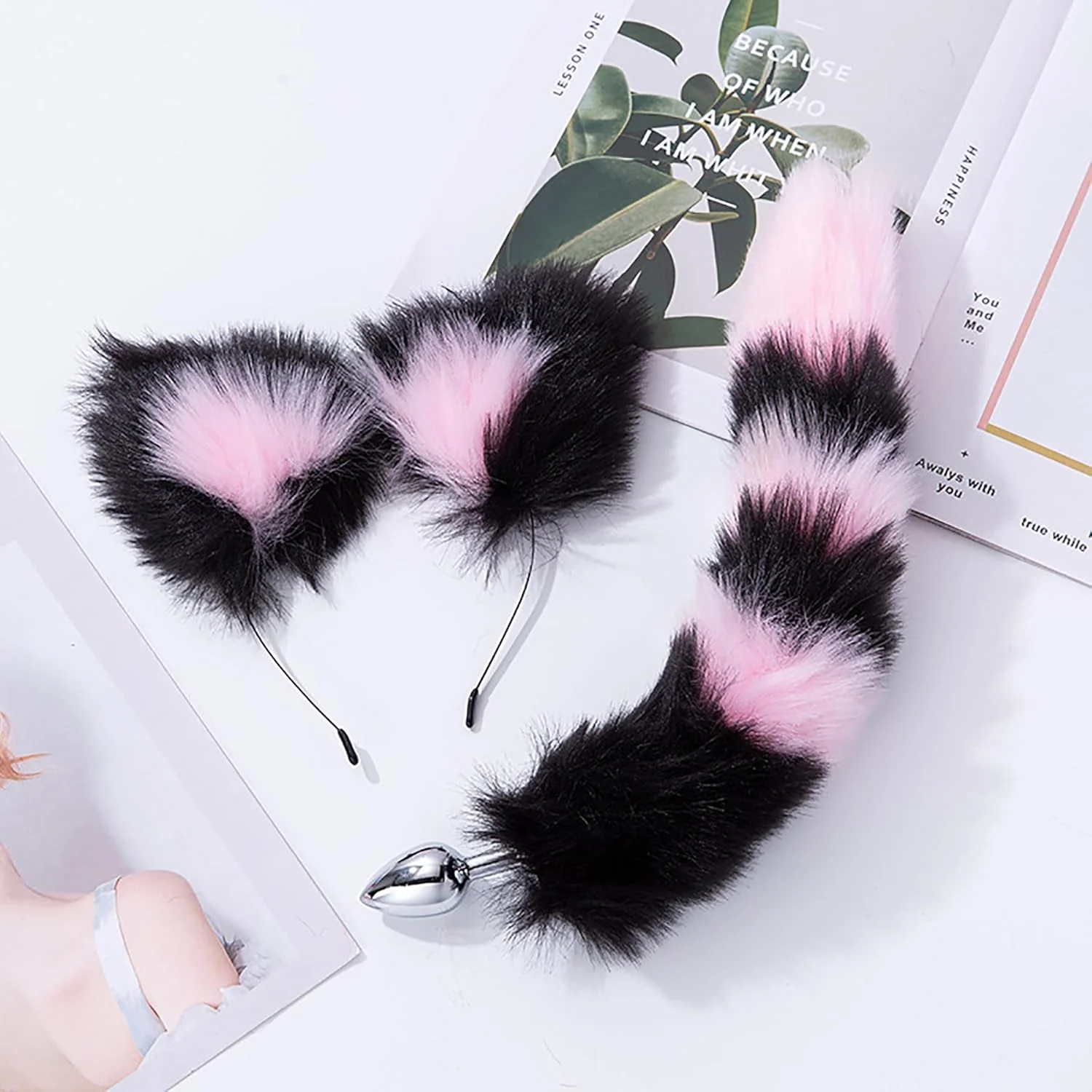 KittyKink Fox Tail Anal Plug Cosplay Set Ears Choker - Image 2