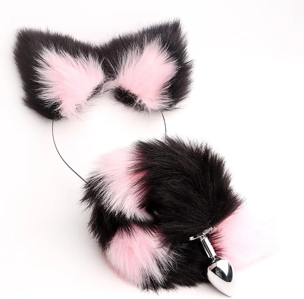 KittyKink Fox Tail Anal Plug Cosplay Set Ears Choker - Image 3