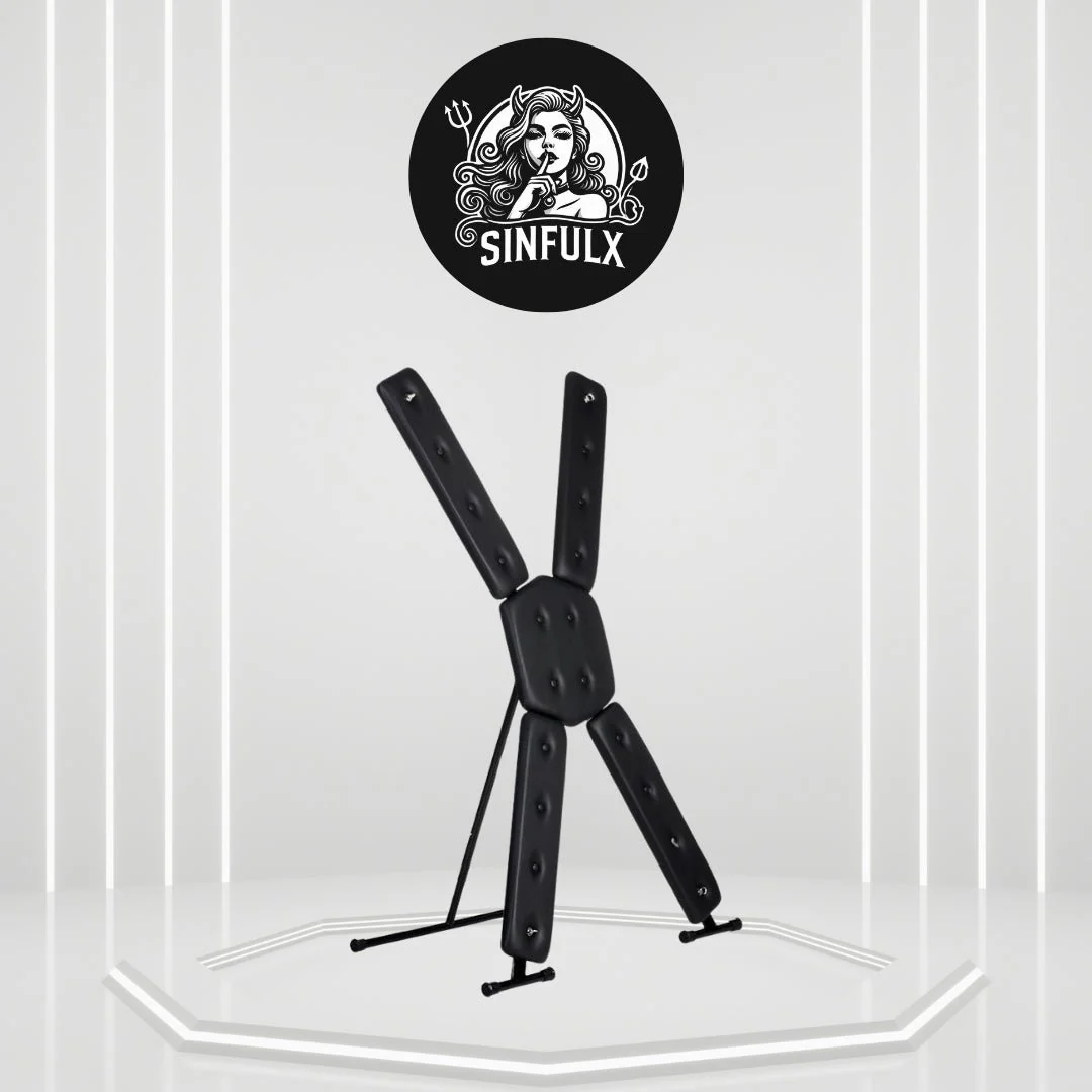 Adjustable Free-Standing BDSM Cross – Padded Restraint Frame