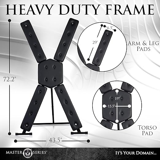 Adjustable Free-Standing BDSM Cross – Padded Restraint Frame - Image 2
