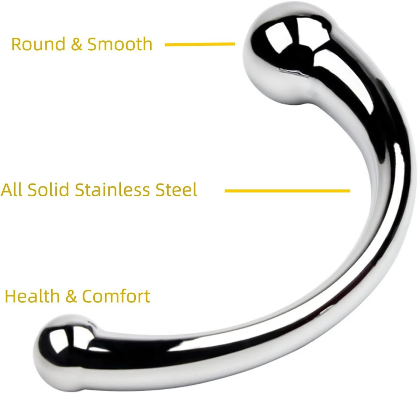 SteelCurve Metal Double-Ended G-Spot Prostate Massager Wand - Image 4