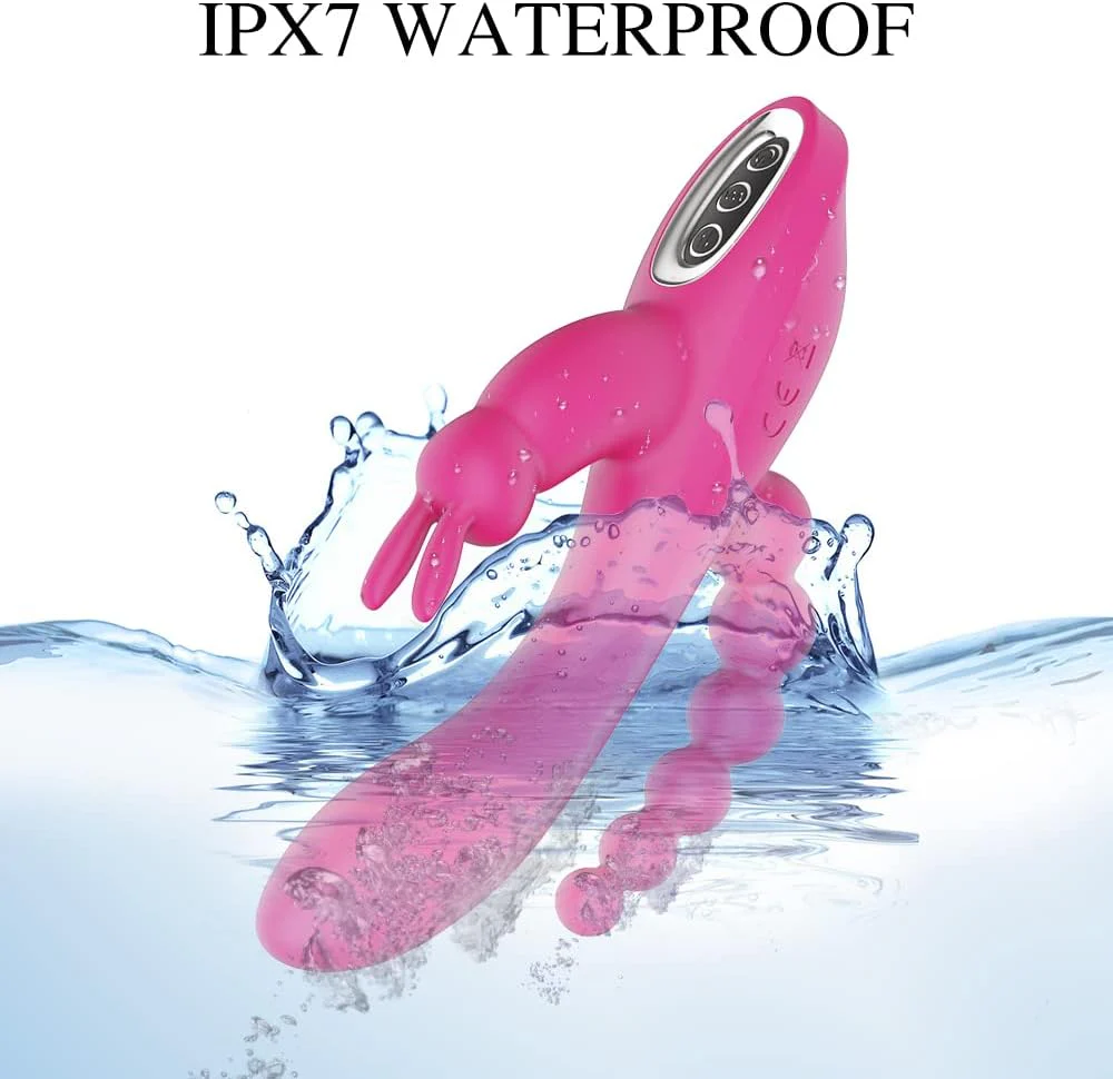 SilkTri 3-in-1 Rabbit Vibrator 7 Modes Quiet Waterproof - Image 4
