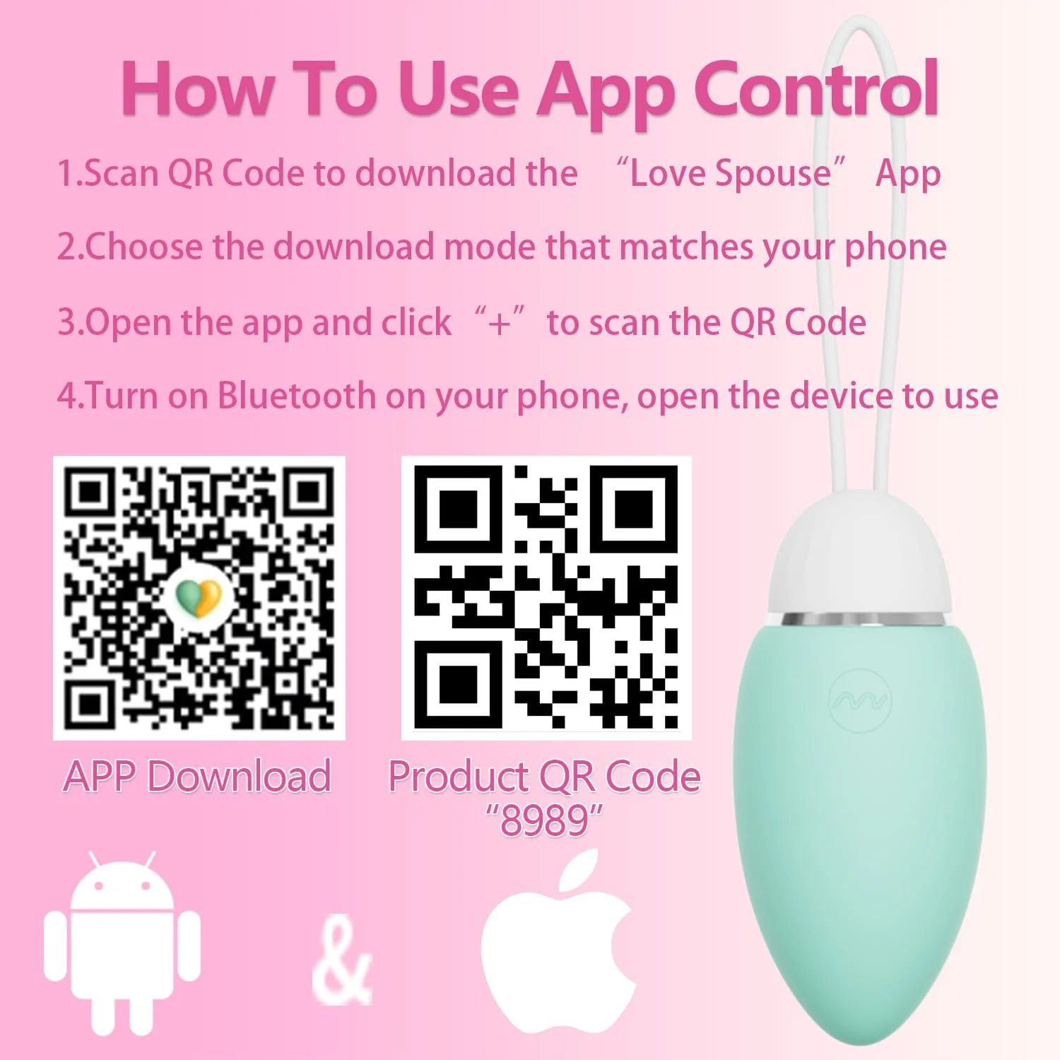 EmeraldSync App Remote Vibrating Egg 10 Modes Waterproof Quiet - Image 6