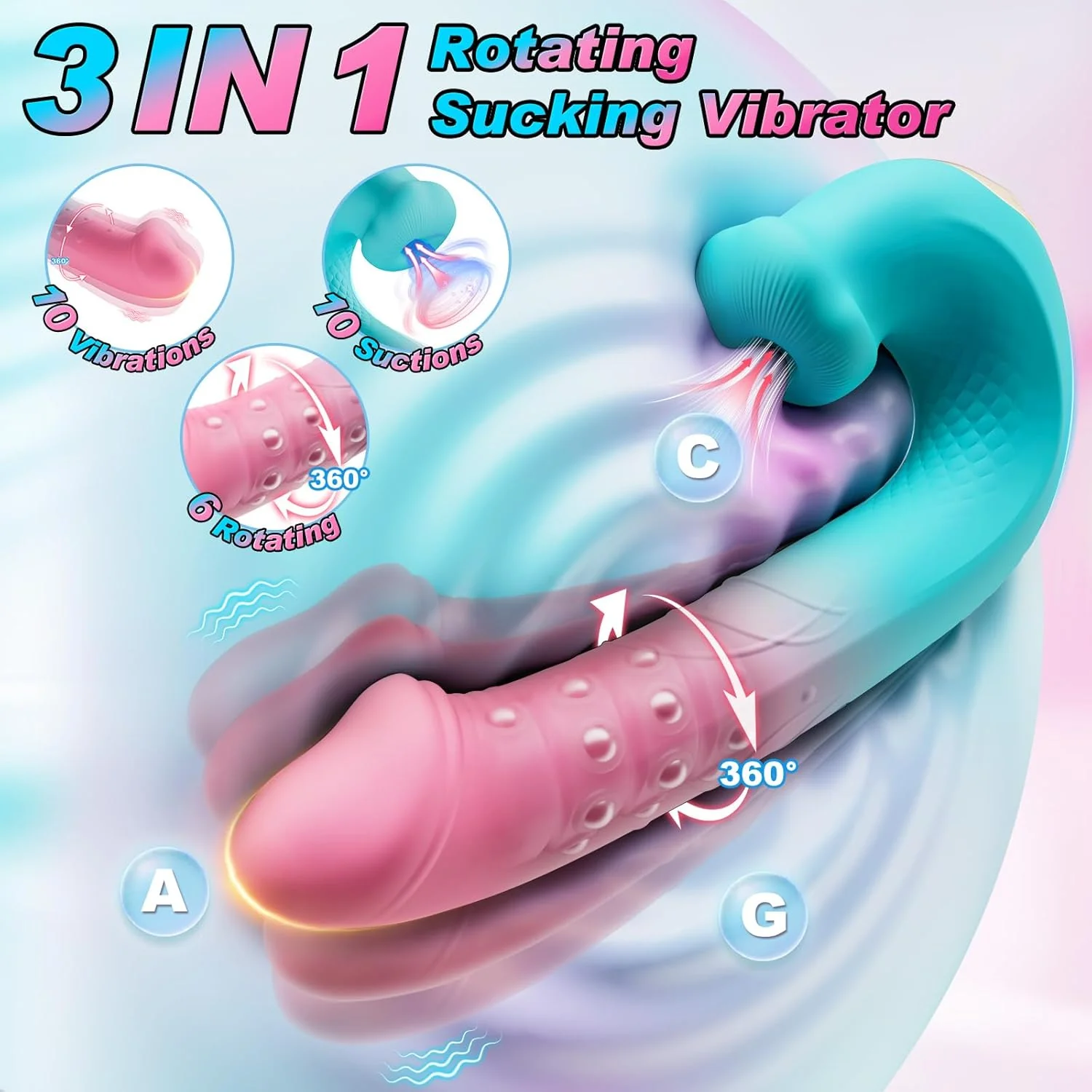 OrbitSync App Control Rotating Beads Clit Sucker Vibrator - Image 2