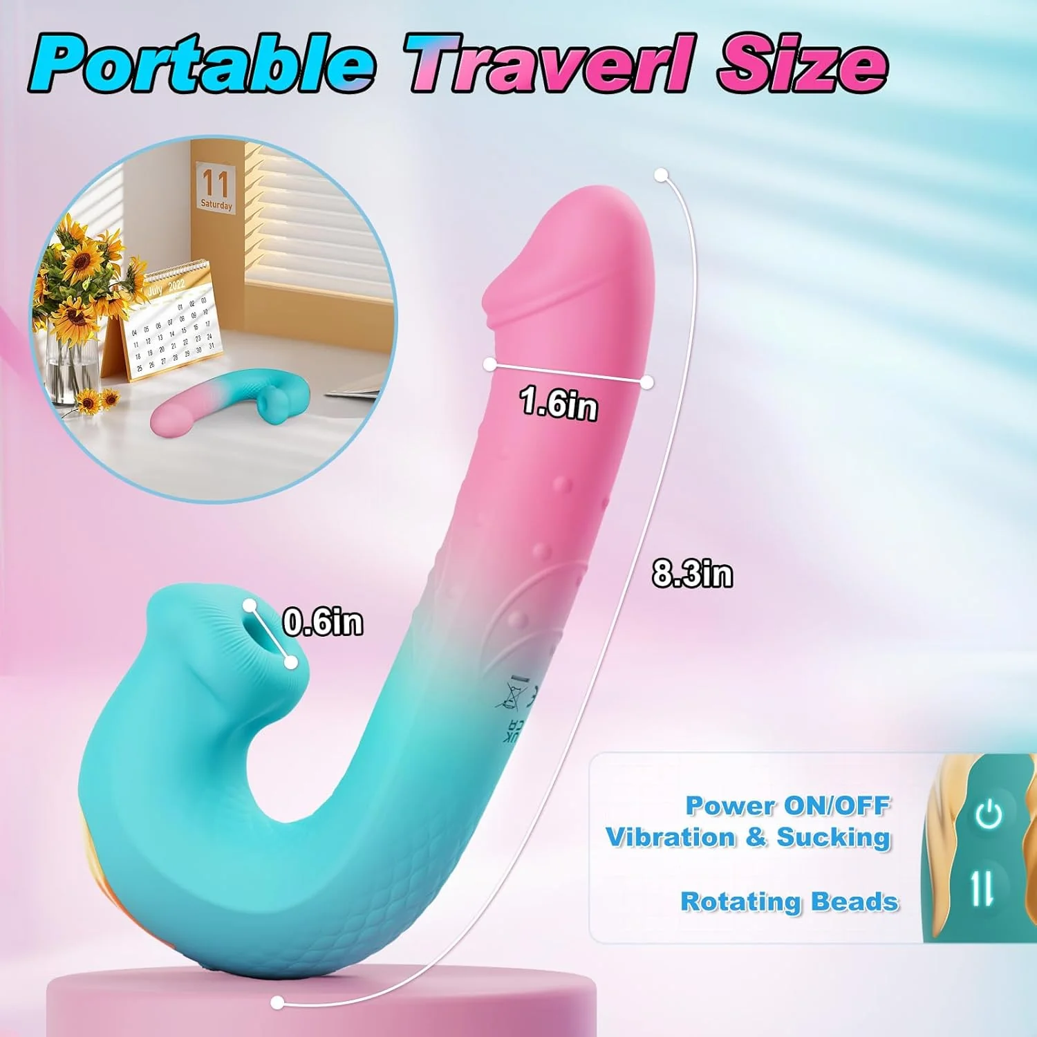 OrbitSync App Control Rotating Beads Clit Sucker Vibrator - Image 6