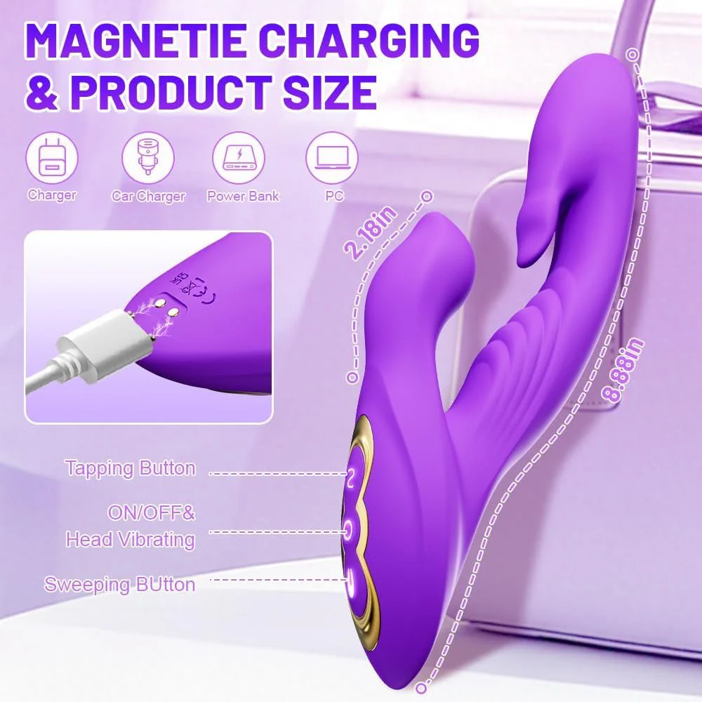 LickPulseX Tongue Rabbit Vibrator 10 Modes Flapping Waterproof - Image 6