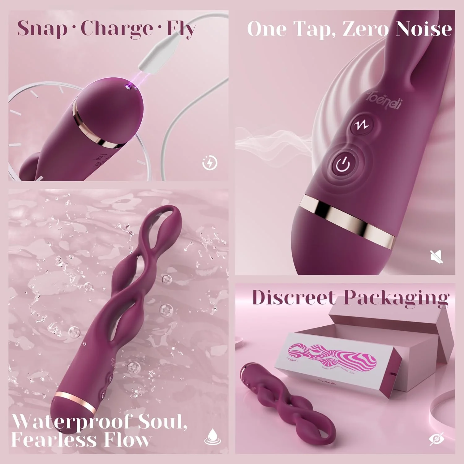 TriCurve Triple Stimulation G-Spot Wand Vibrator 10 Modes - Image 2