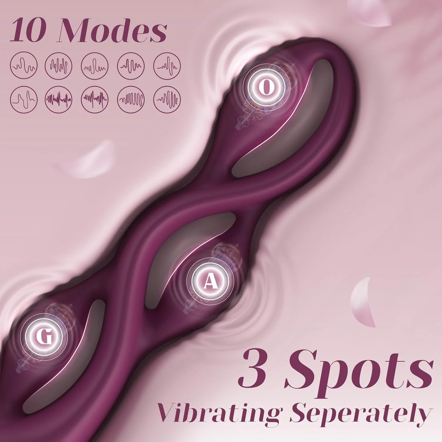 TriCurve Triple Stimulation G-Spot Wand Vibrator 10 Modes - Image 3